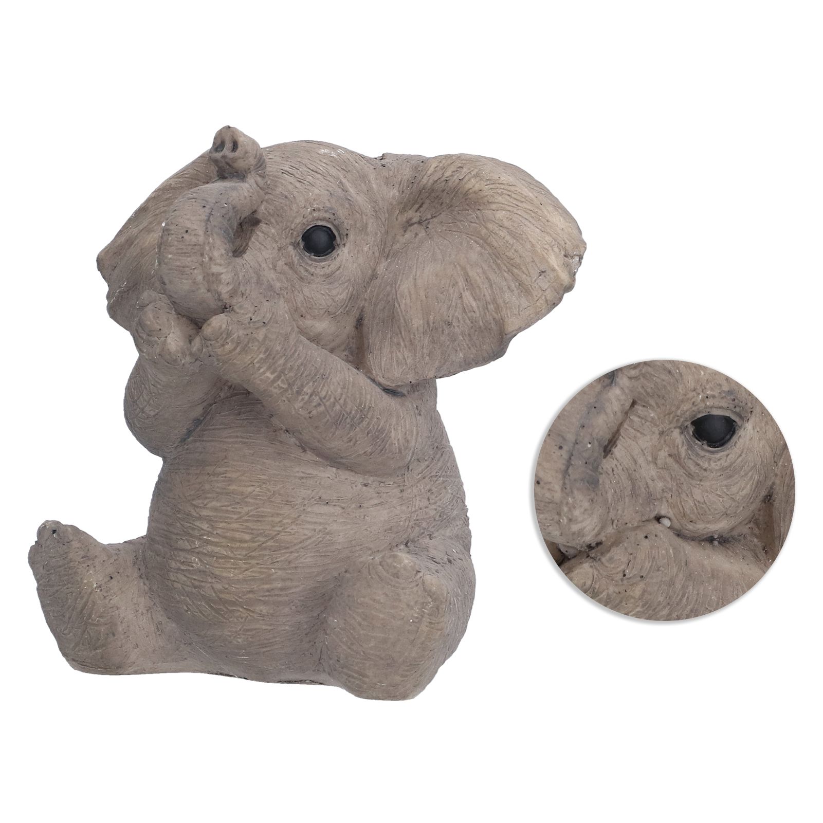 Resin Elephant Statue Crafts Cute Elephant Ornament Home Decoration for Living view 9