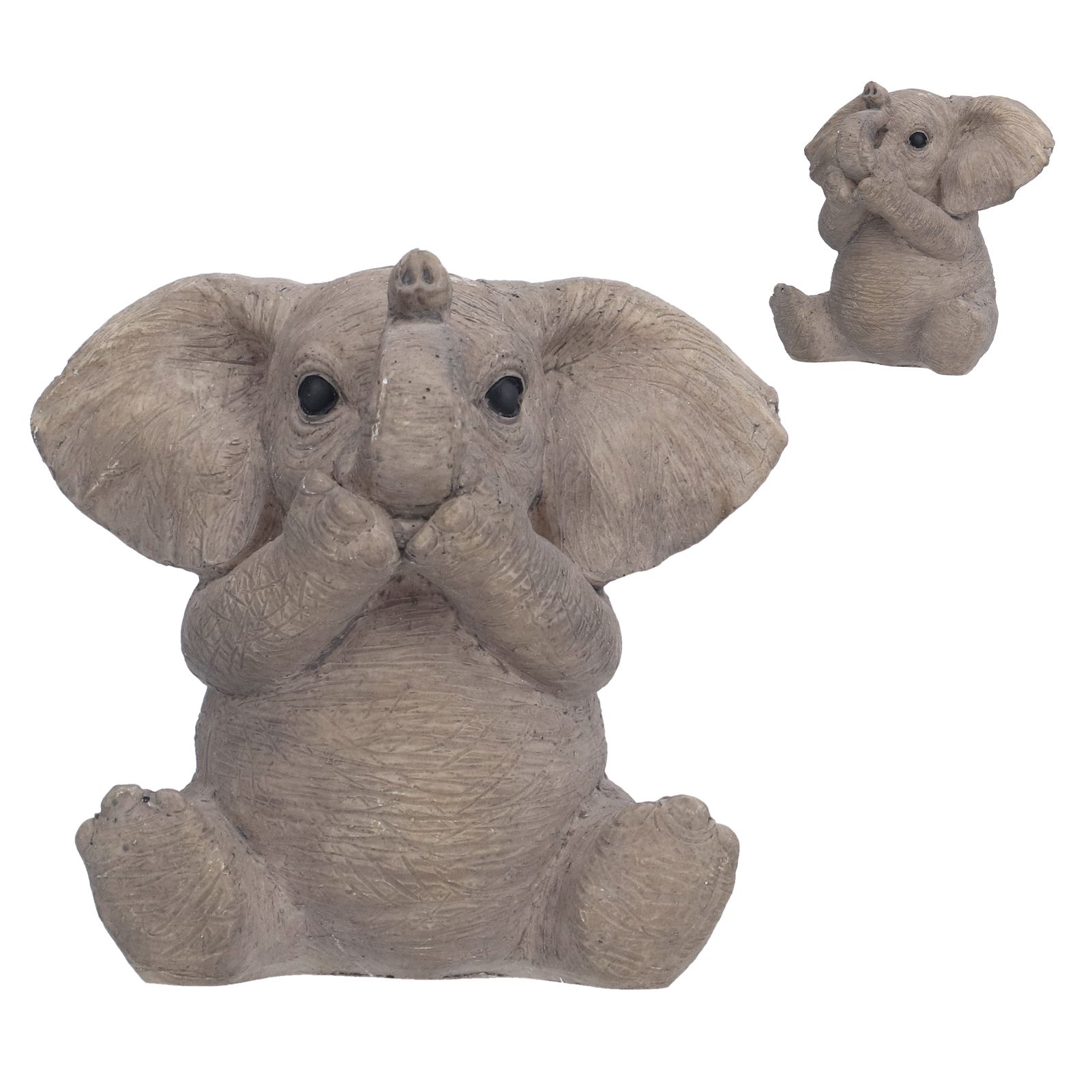 Resin Elephant Statue Crafts Cute Elephant Ornament Home Decoration for Living view 10