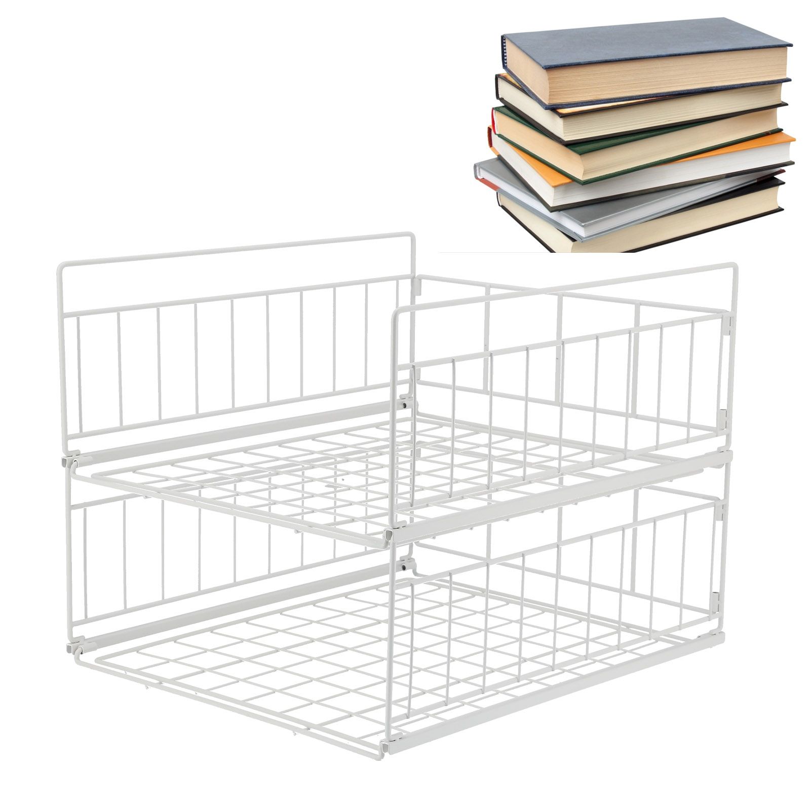 Kitchen Storage Shelf Detachable Wardrobe Dish Drying Rack Shelf Tableware view 12