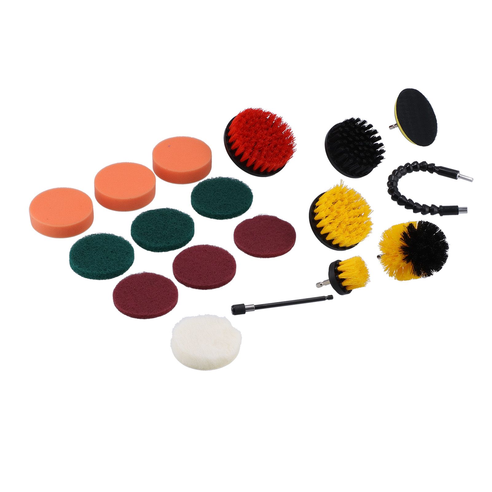 19PCS Drill Brushes Set Electric Scrubber Cleaning Kit Polishing Pad Set view 3