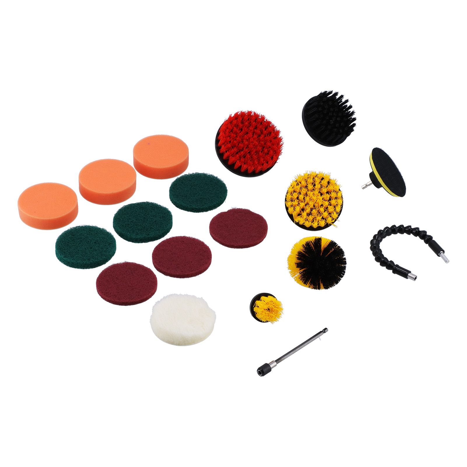 19PCS Drill Brushes Set Electric Scrubber Cleaning Kit Polishing Pad Set view 4