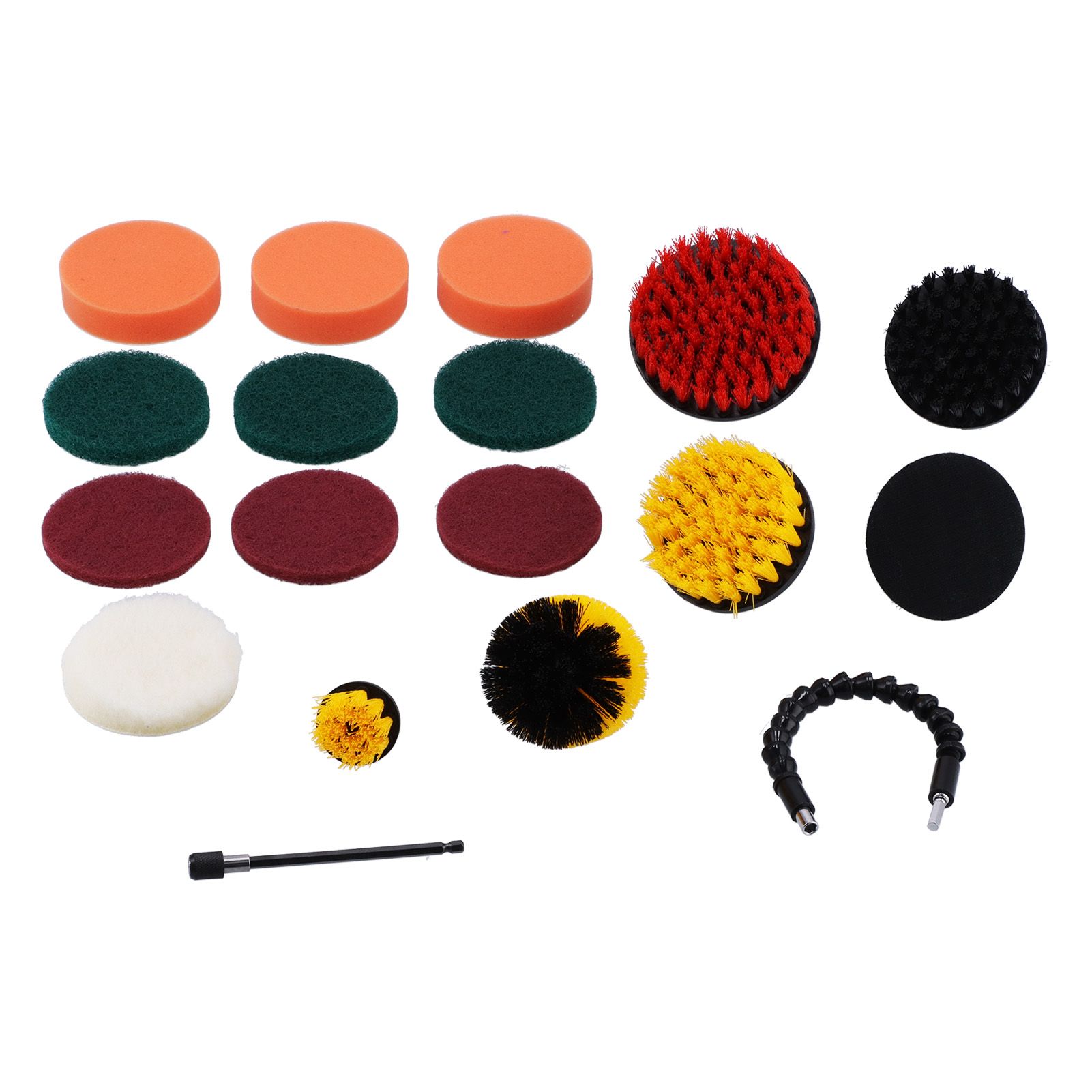 19PCS Drill Brushes Set Electric Scrubber Cleaning Kit Polishing Pad Set view 5