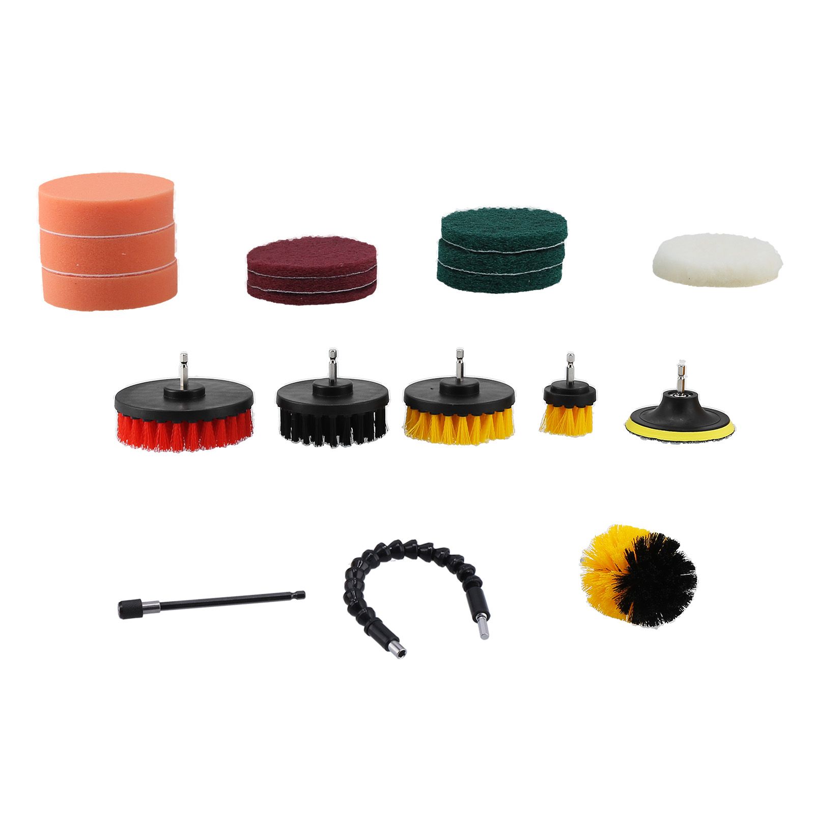 19PCS Drill Brushes Set Electric Scrubber Cleaning Kit Polishing Pad Set view 6