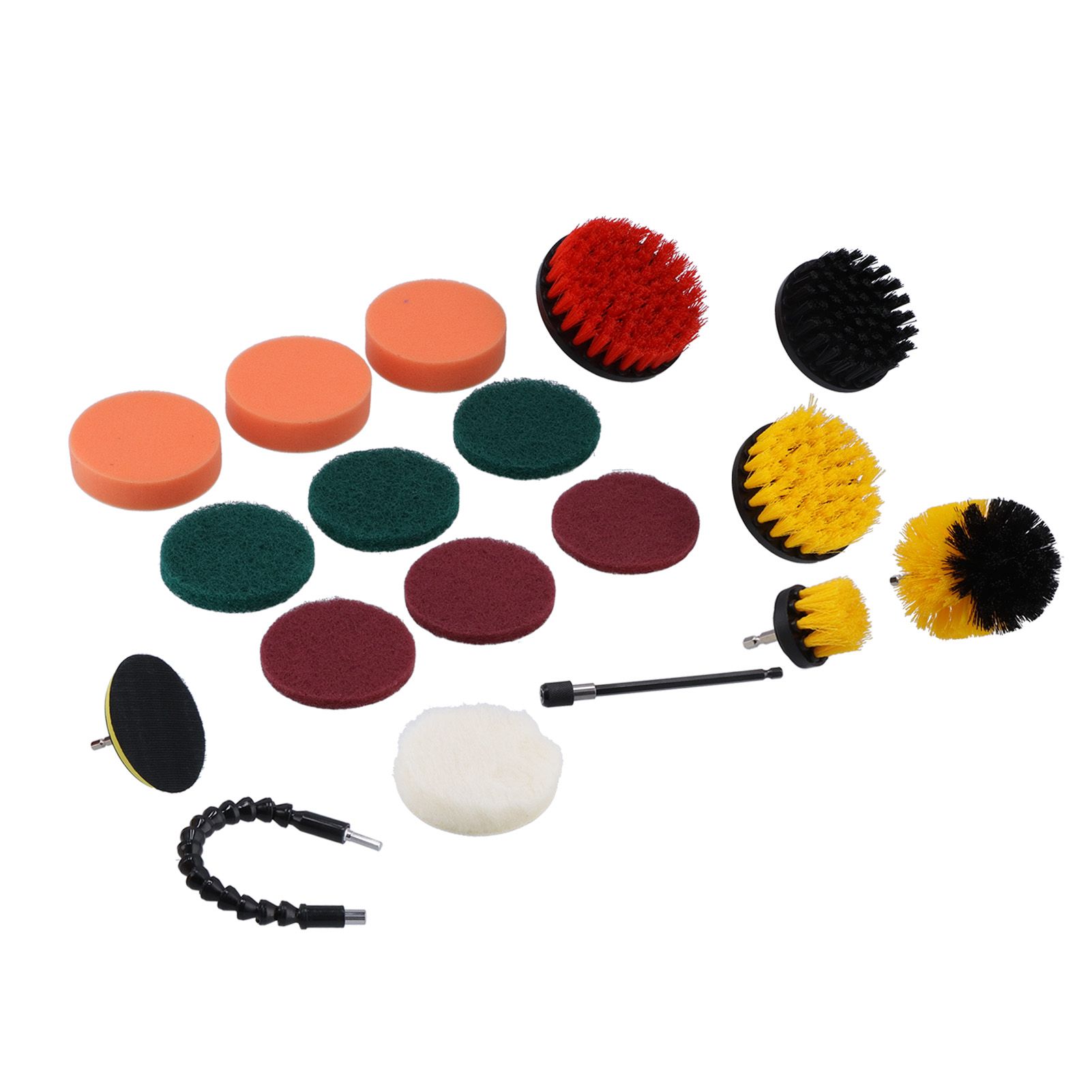 19PCS Drill Brushes Set Electric Scrubber Cleaning Kit Polishing Pad Set view 9