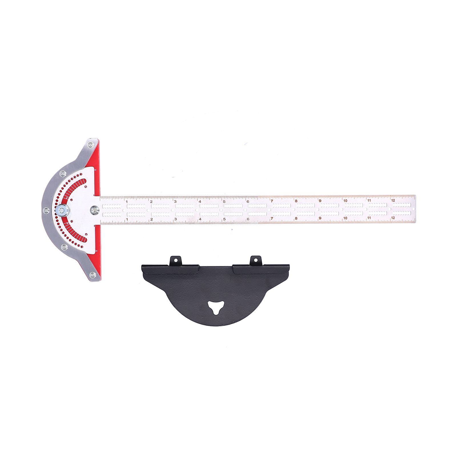 Woodworker Edge Ruler Protractor Portable Stainless Steel Angle Measuring Tool