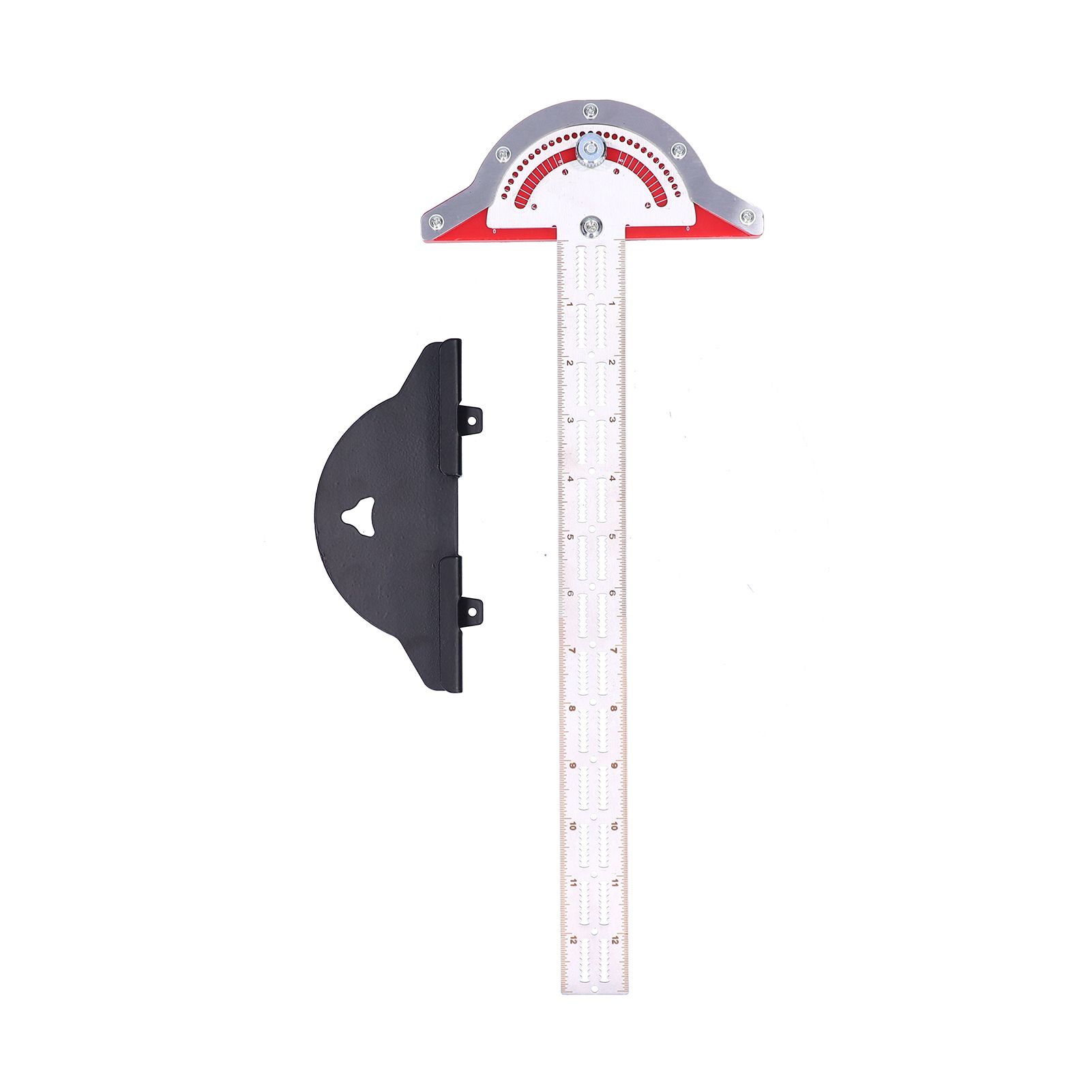 Woodworker Edge Ruler Protractor Portable Stainless Steel Angle Measuring Tool view 3