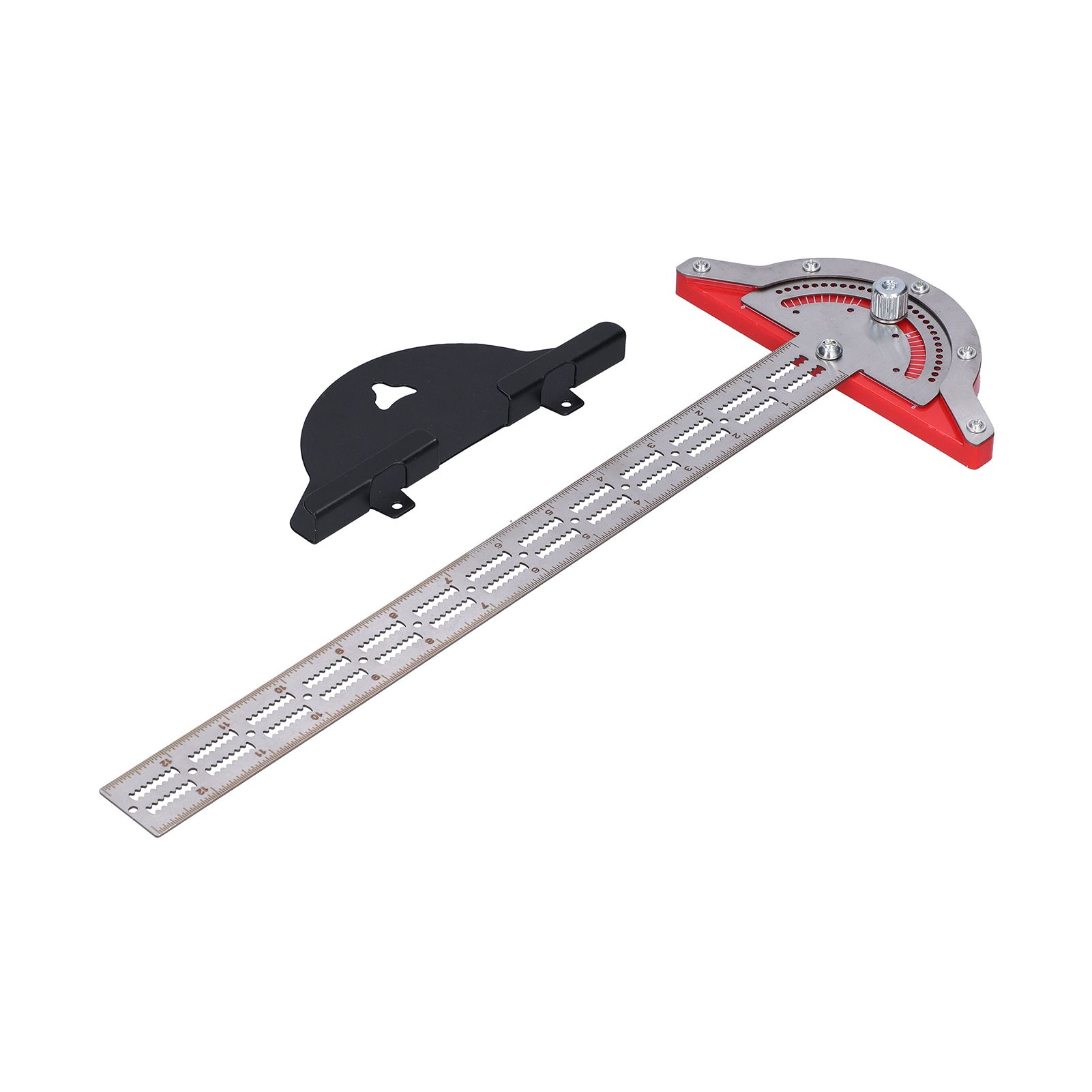 Woodworker Edge Ruler Protractor Portable Stainless Steel Angle Measuring Tool view 4