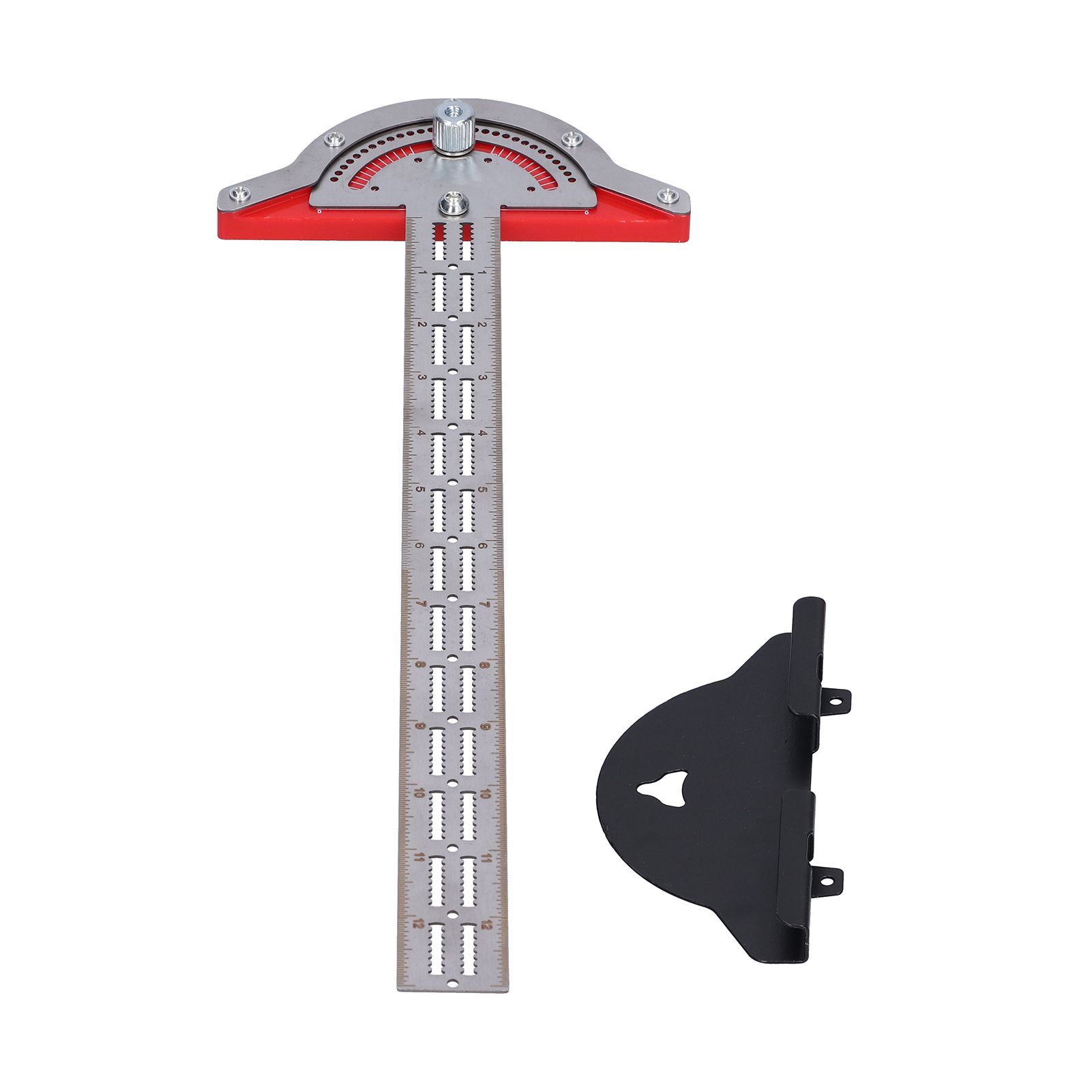 Woodworker Edge Ruler Protractor Portable Stainless Steel Angle Measuring Tool view 5