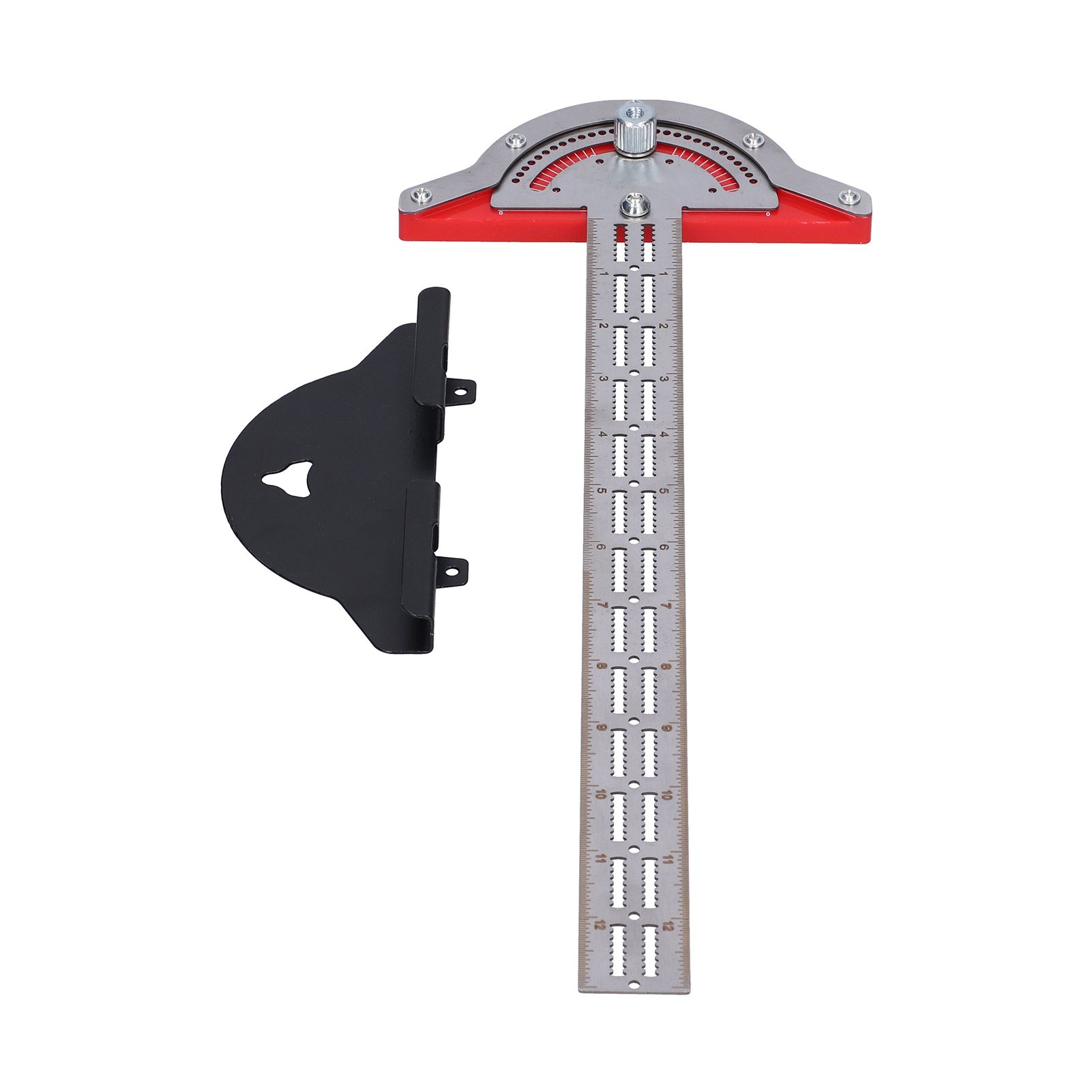 Woodworker Edge Ruler Protractor Portable Stainless Steel Angle Measuring Tool view 6