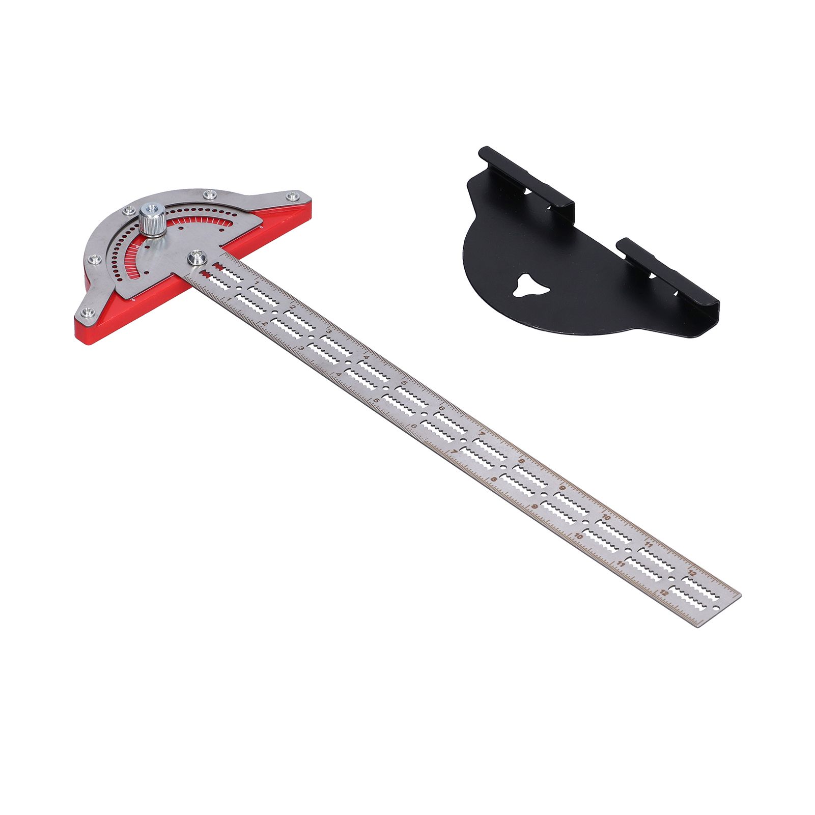 Woodworker Edge Ruler Protractor Portable Stainless Steel Angle Measuring Tool view 7