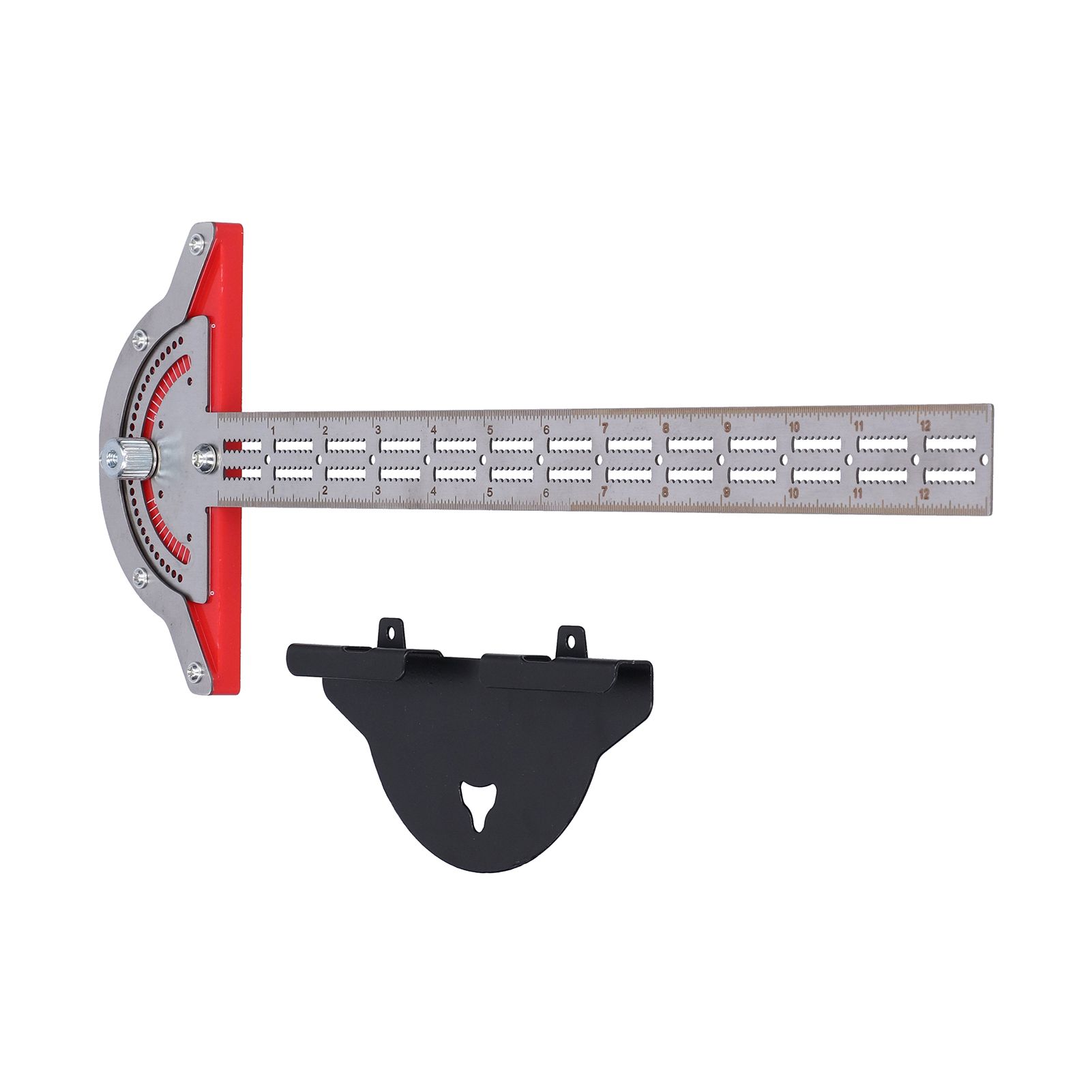 Woodworker Edge Ruler Protractor Portable Stainless Steel Angle Measuring Tool view 10