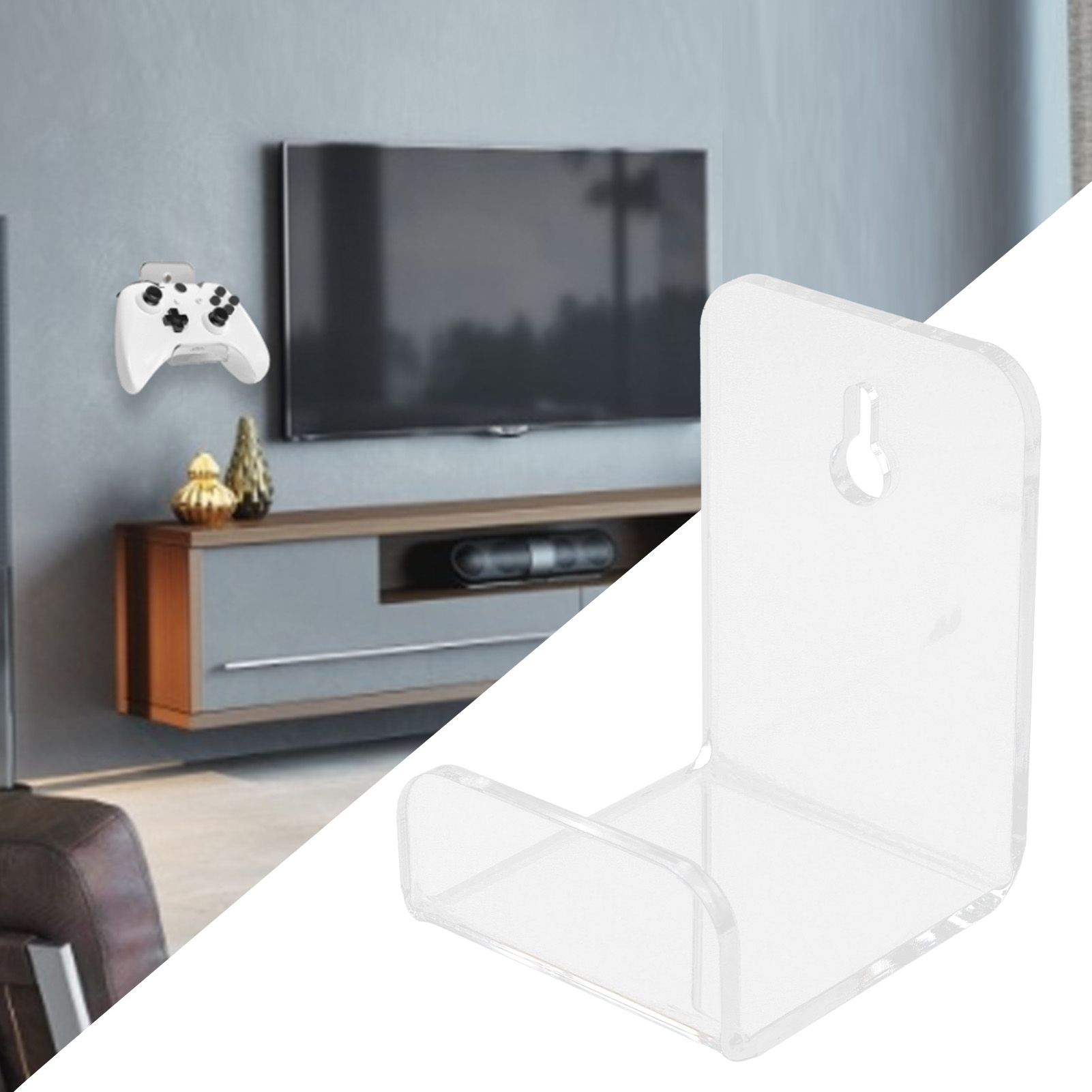 Game Controller Holder Wall Mounted Gamepad Stand Hanger Acrylic Storage Rack view 11