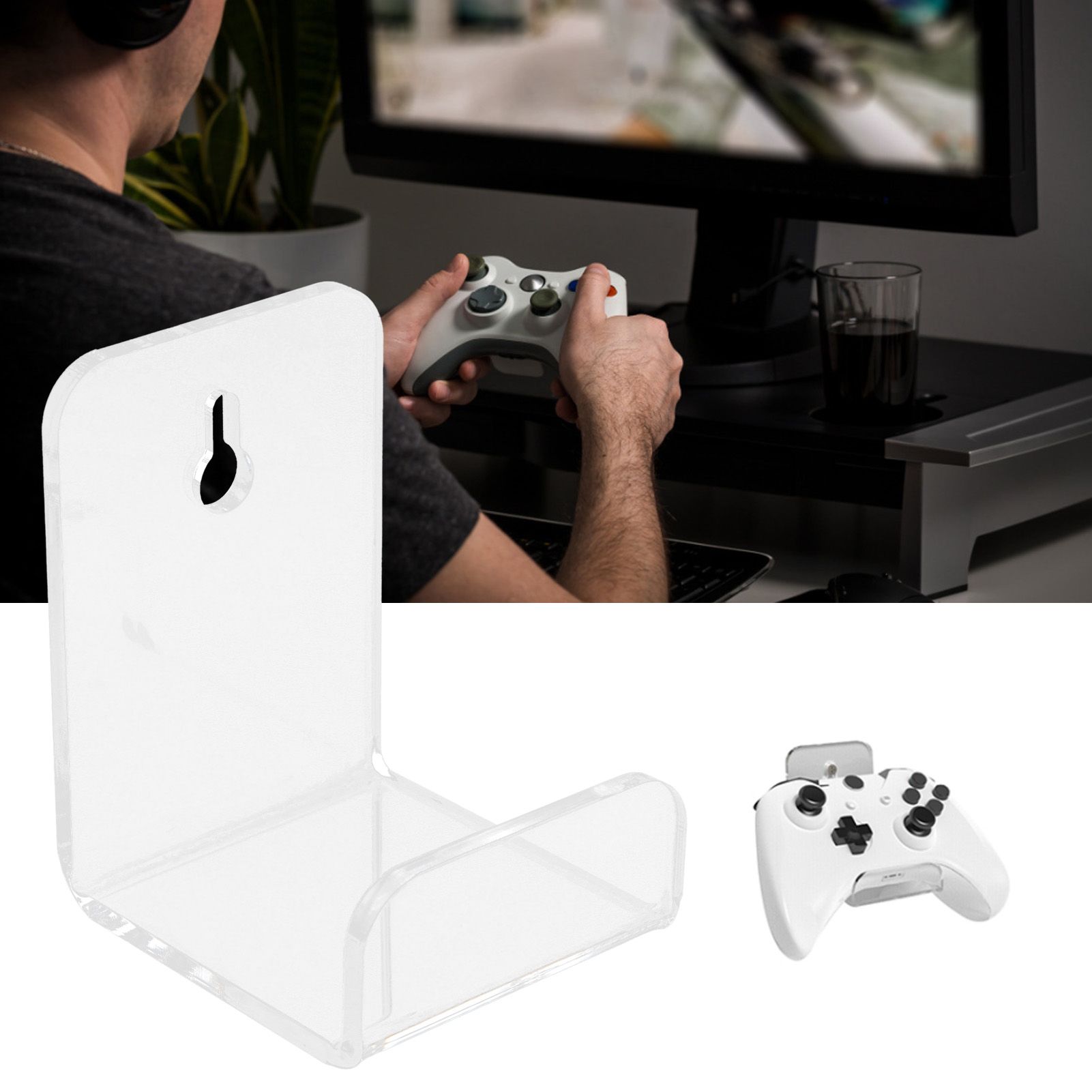 Game Controller Holder Wall Mounted Gamepad Stand Hanger Acrylic Storage Rack view 12