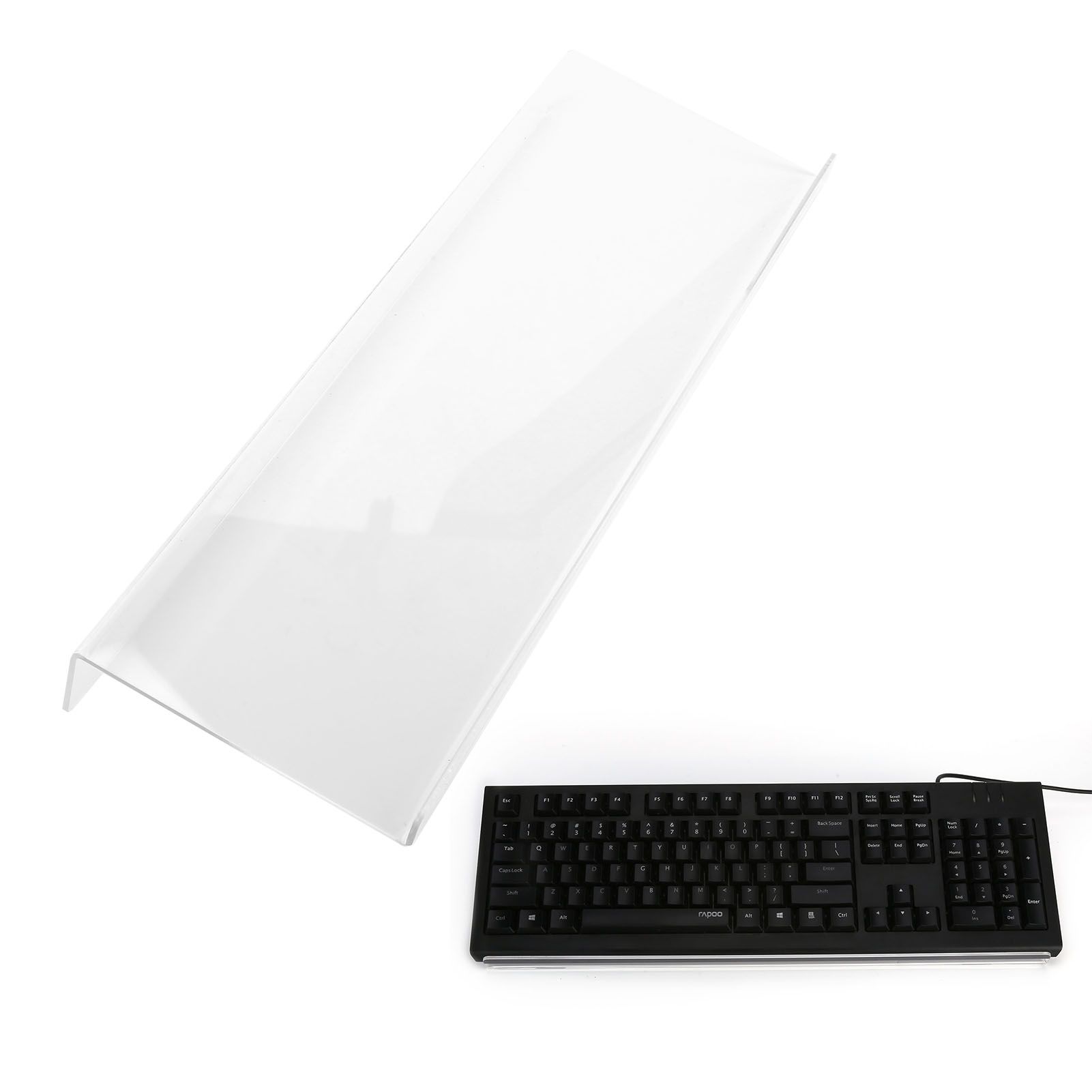 Acrylic Computer Keyboard Stand Transparent Keyboard Holder for Office Home School view 11