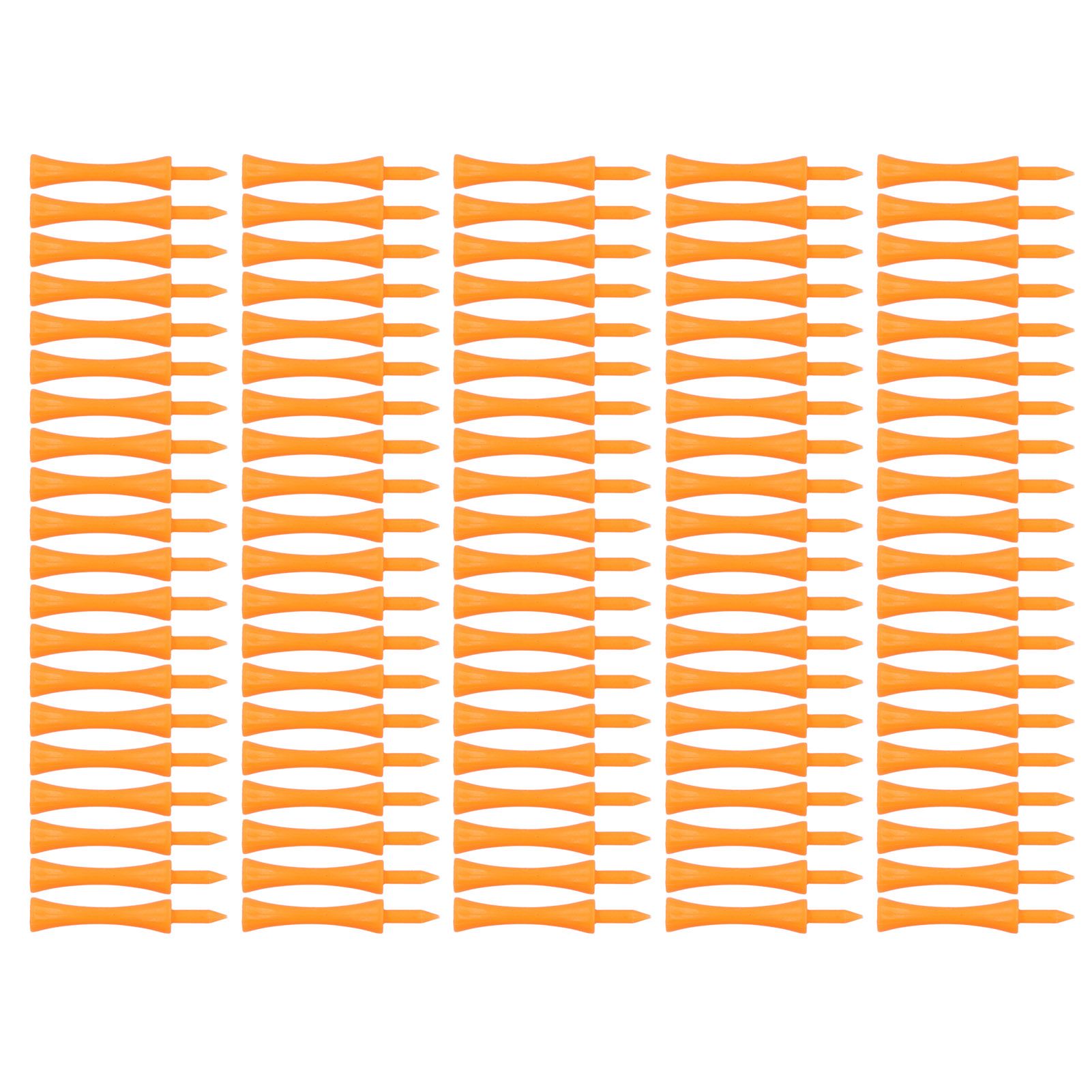 100Pcs 70mm Orange Plastic Golf Tees Set Lightweight Small Portable view 4