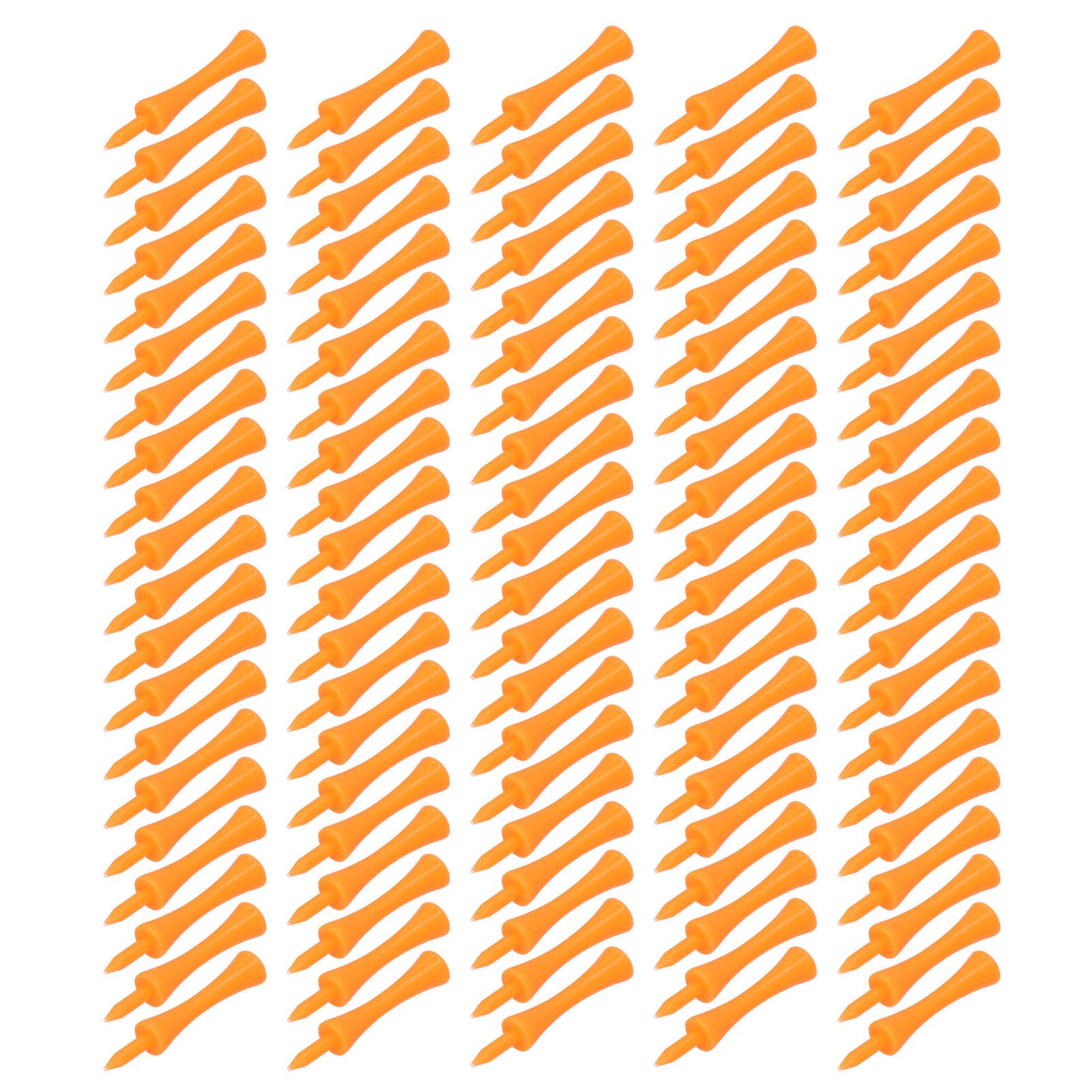 100Pcs 70mm Orange Plastic Golf Tees Set Lightweight Small Portable view 5