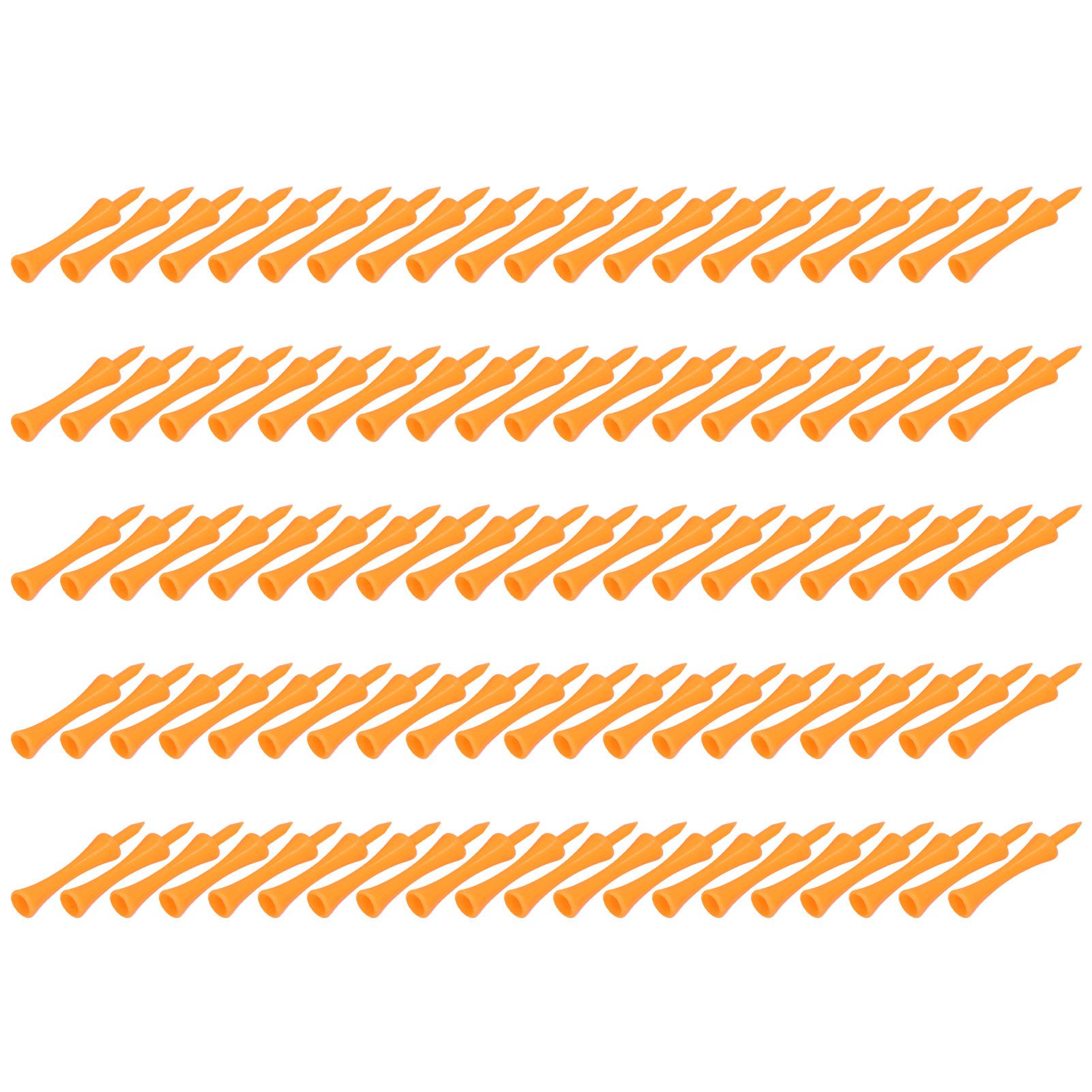 100Pcs 70mm Orange Plastic Golf Tees Set Lightweight Small Portable view 7