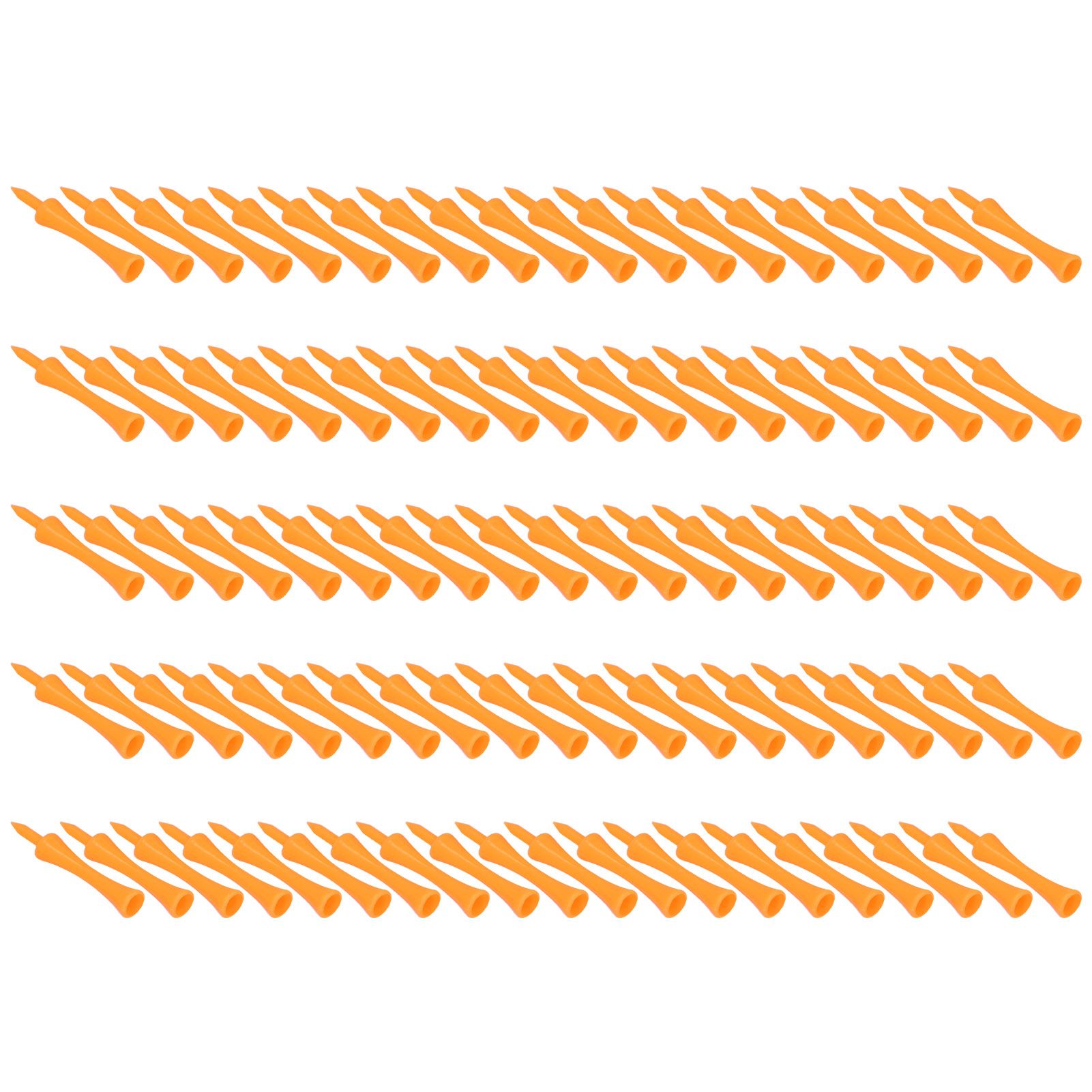 100Pcs 70mm Orange Plastic Golf Tees Set Lightweight Small Portable view 8