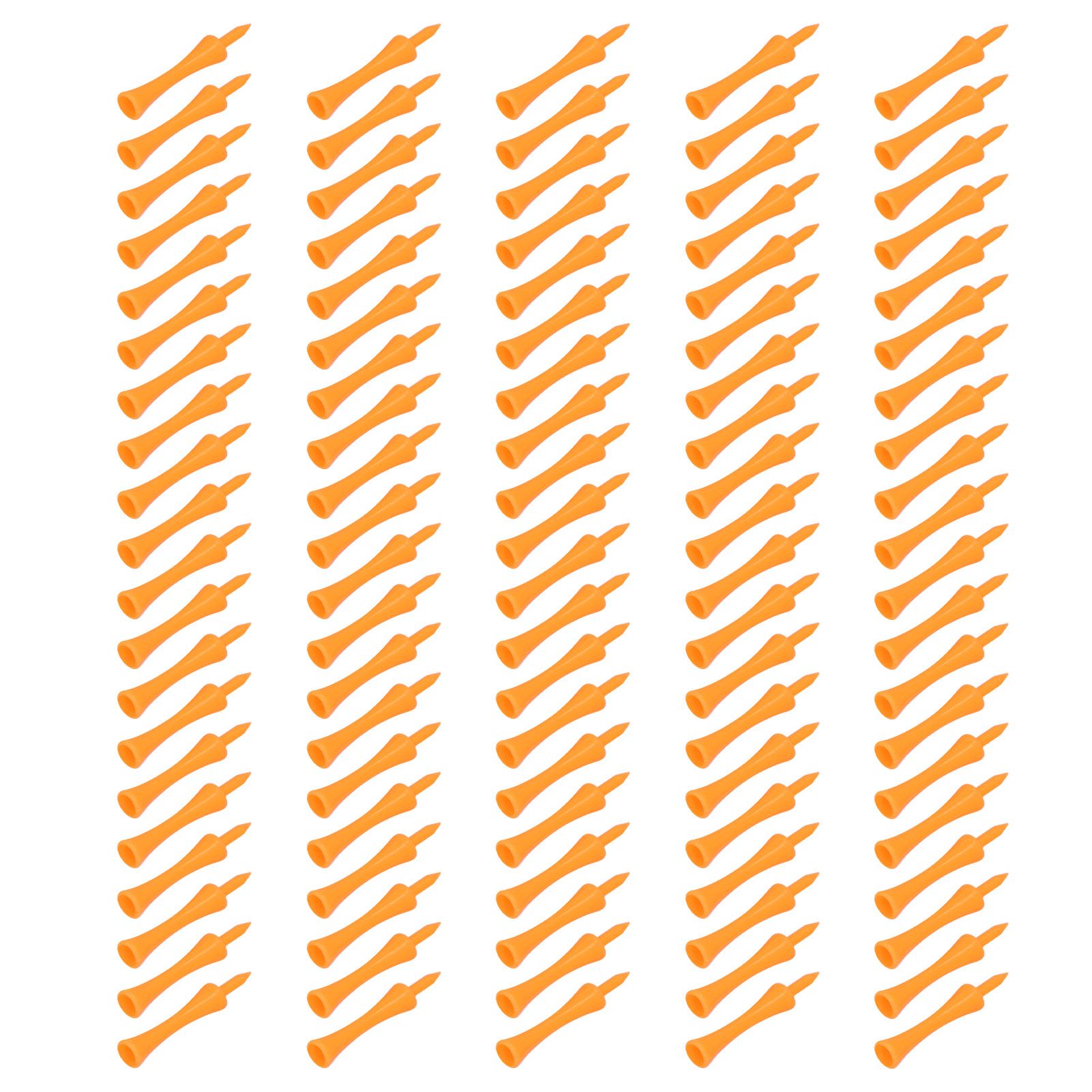 100Pcs 70mm Orange Plastic Golf Tees Set Lightweight Small Portable view 9