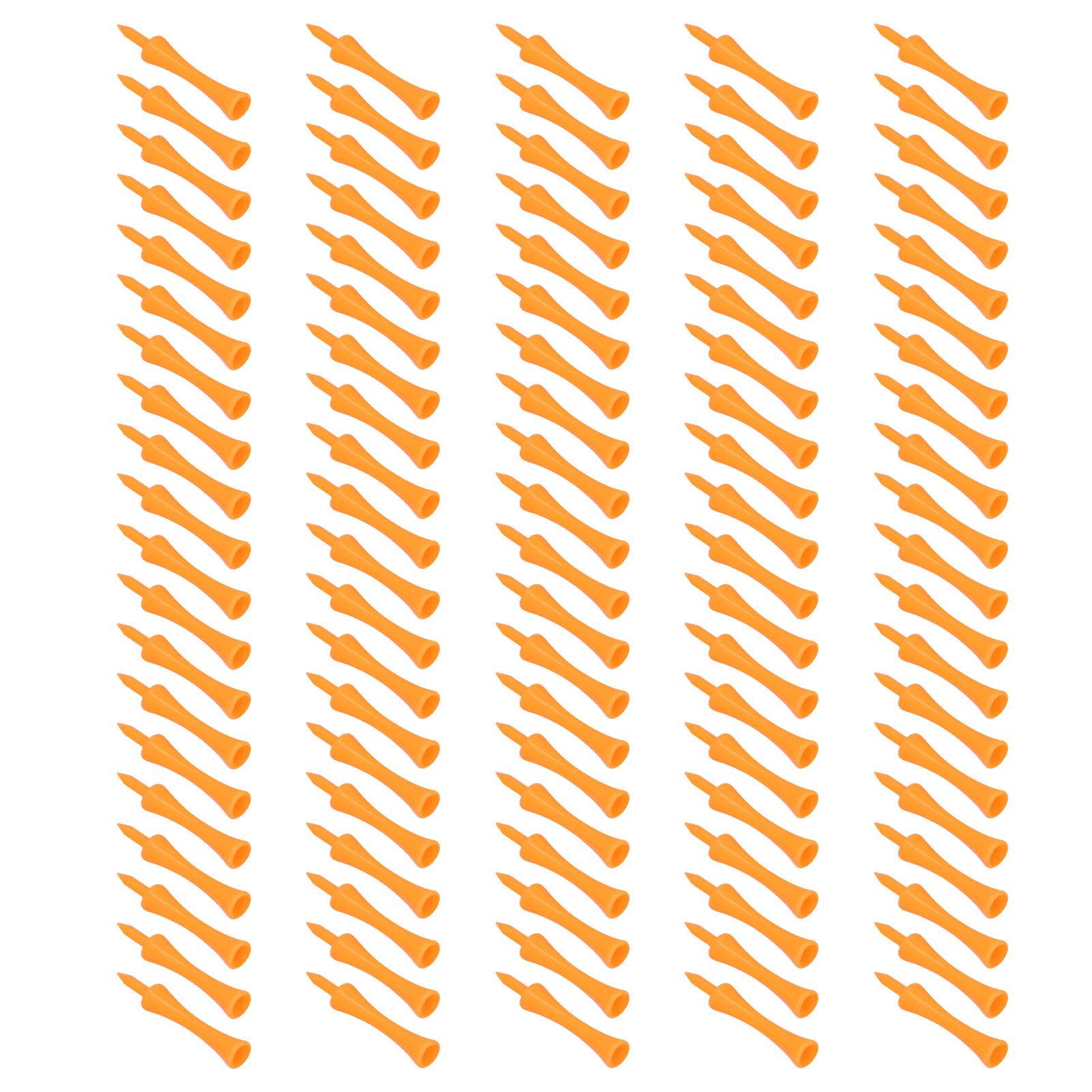 100Pcs 70mm Orange Plastic Golf Tees Set Lightweight Small Portable view 10