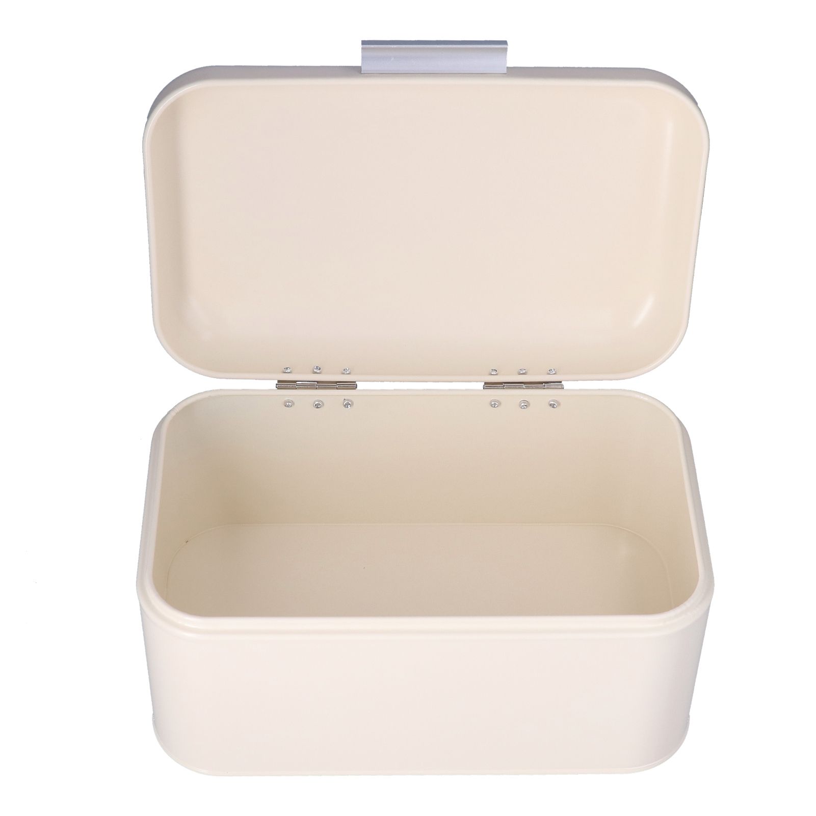 Milky White Bread Box Safe Odorless Large Capacity Anti Fingerprint Retro Tin view 5