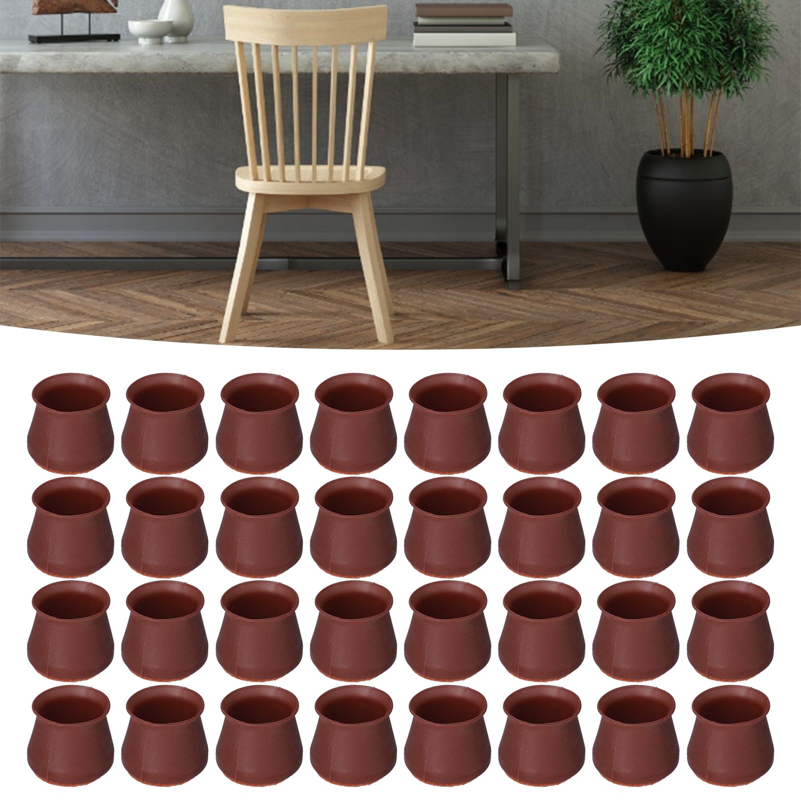 32PCS Chair Leg Protectors Non Slip Scratch Resistant Round Silicone Furniture view 11