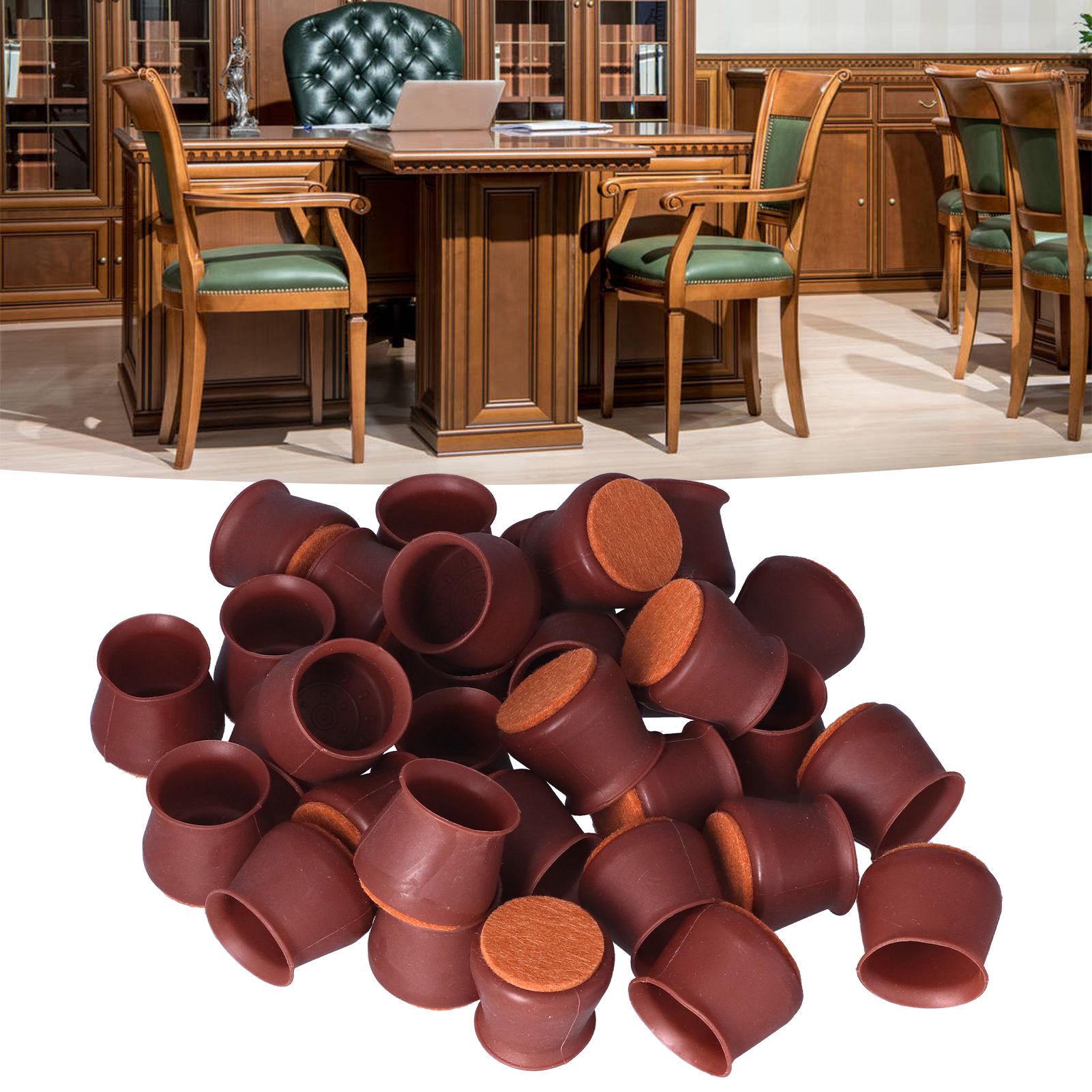 32PCS Chair Leg Protectors Non Slip Scratch Resistant Round Silicone Furniture view 12