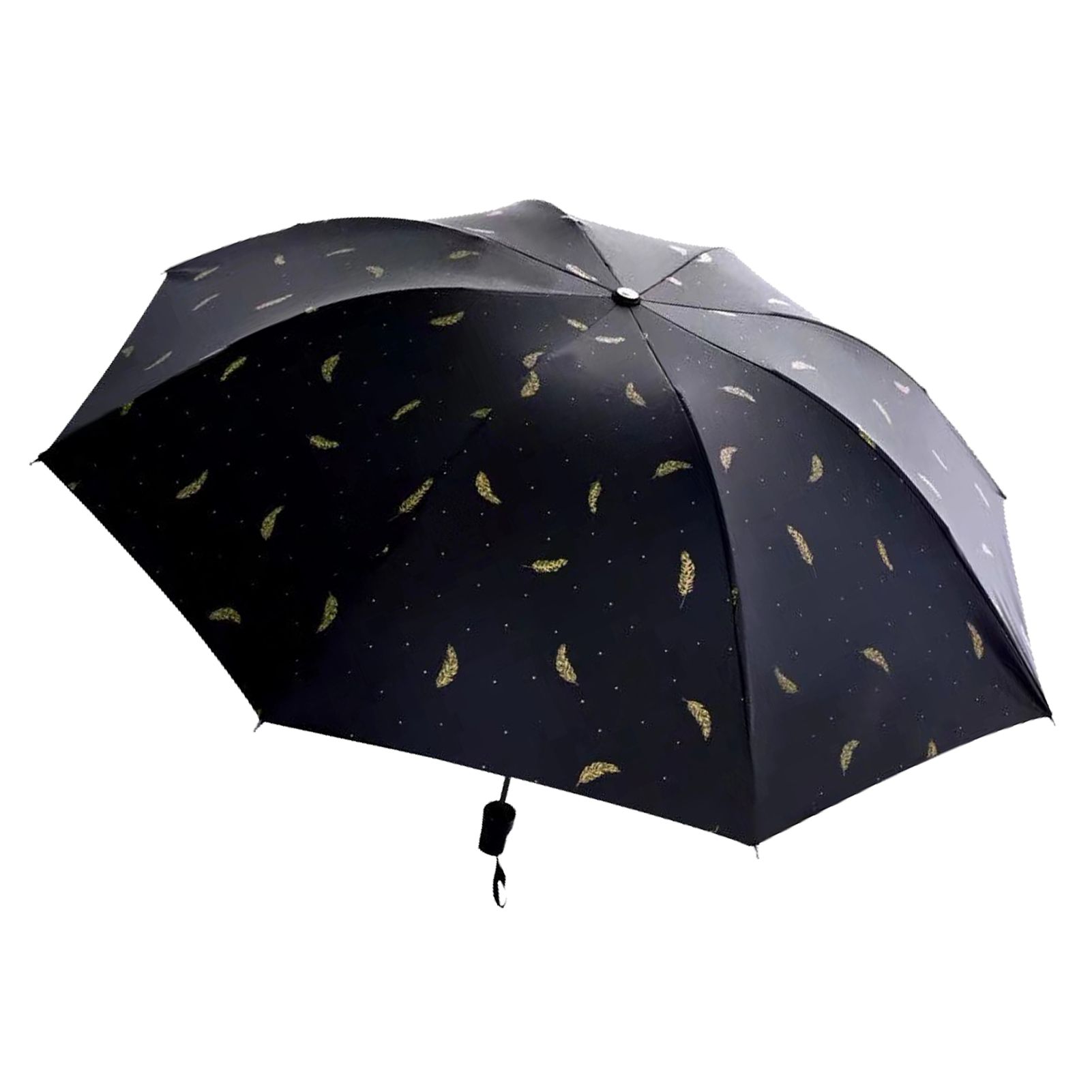 Portable Umbrella Tri Fold 8 Ribs Manual UV Proof Rain Sun Umbrella for Men