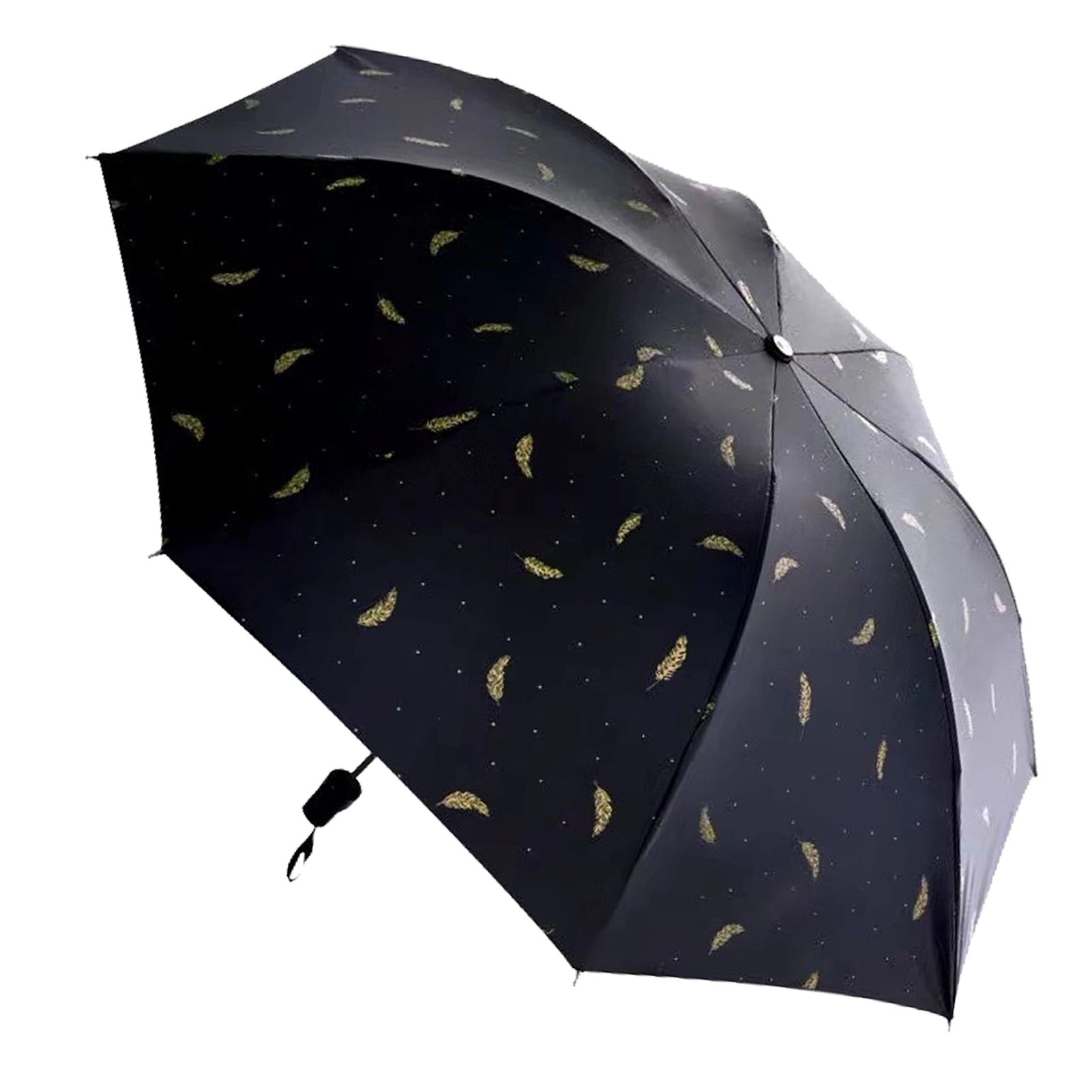 Portable Umbrella Tri Fold 8 Ribs Manual UV Proof Rain Sun Umbrella for Men view 3