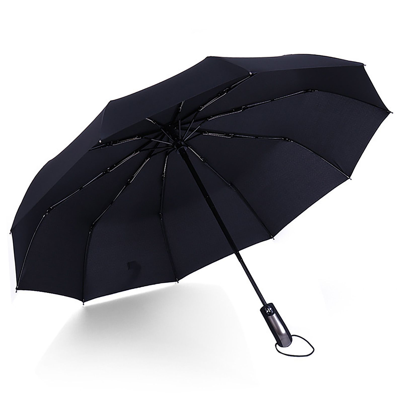 Automatic Umbrella 10 Ribs 1 Button Open Windproof Foldable Umbrella with Anti