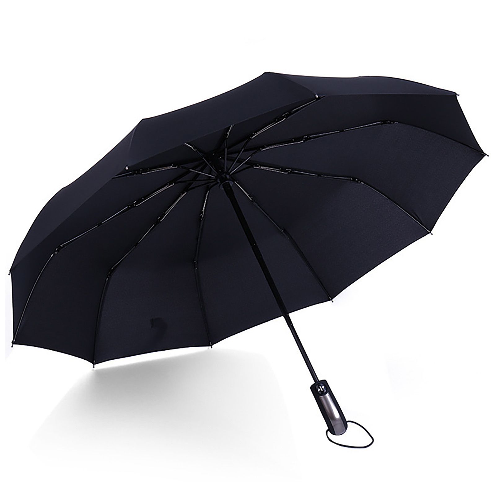 Automatic Umbrella 10 Ribs 1 Button Open Windproof Foldable Umbrella with Anti view 3