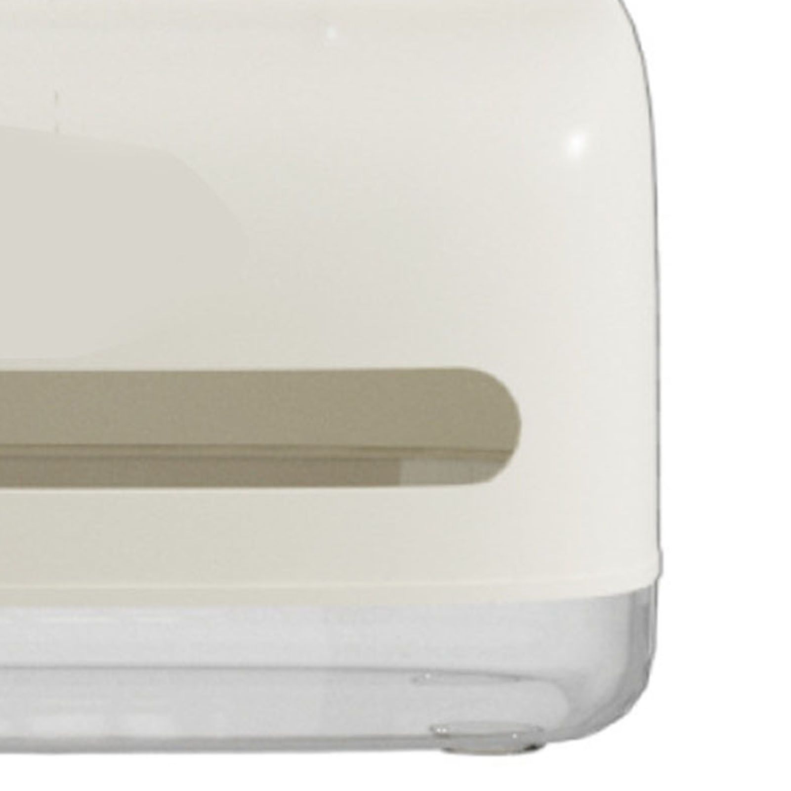 Tissue Box Cover Holder with Portable Handle Clear Window Large Capacity view 2