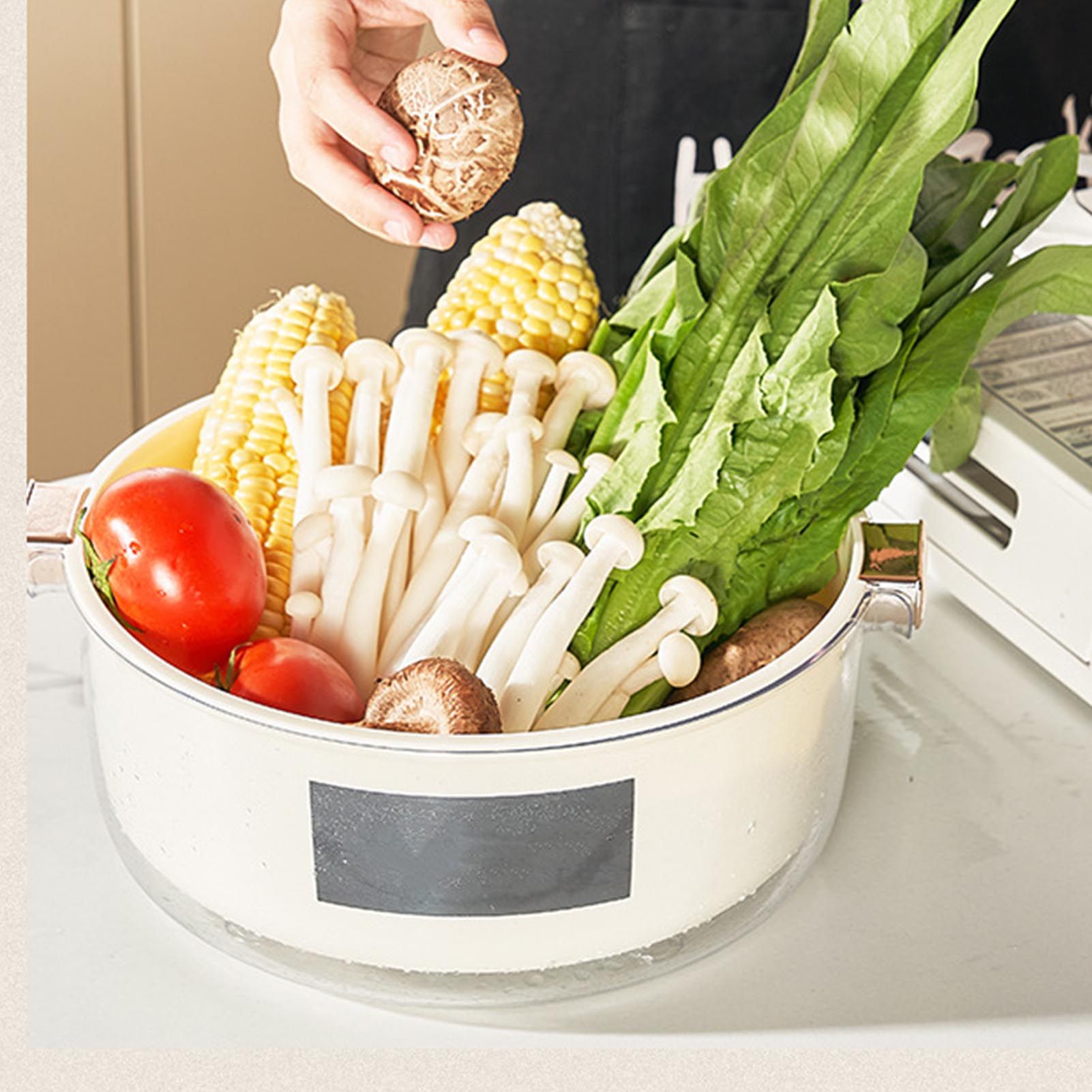 Kitchen Colanders Bowl Set 2 in 1 Fruit Vegetable Washing Food Strainers Large view 8