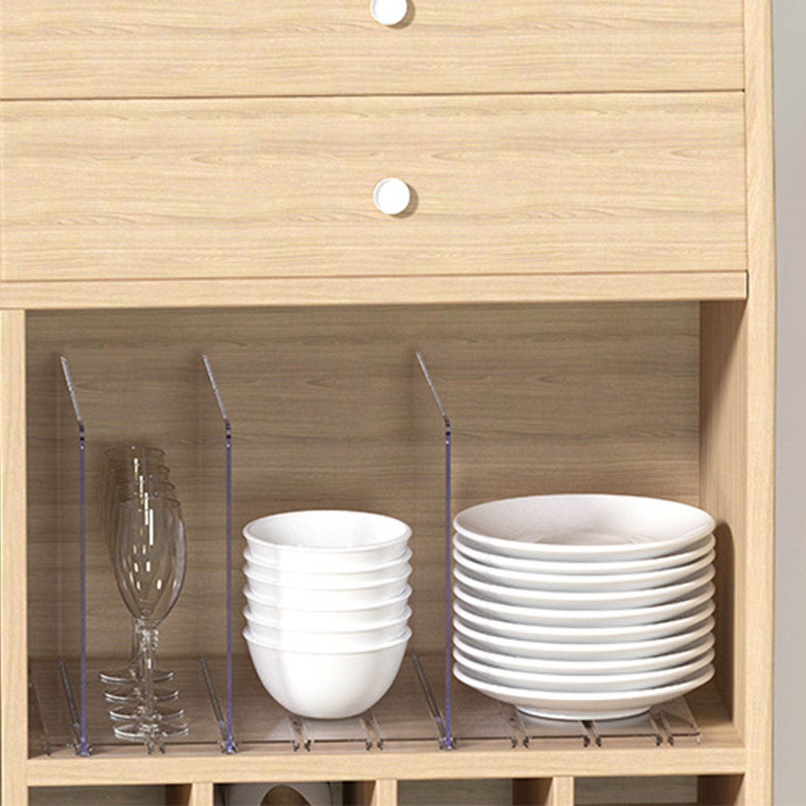 Adjustable Shelf Divider for Closet Clear Purse Organizer Plastic Handbag view 8