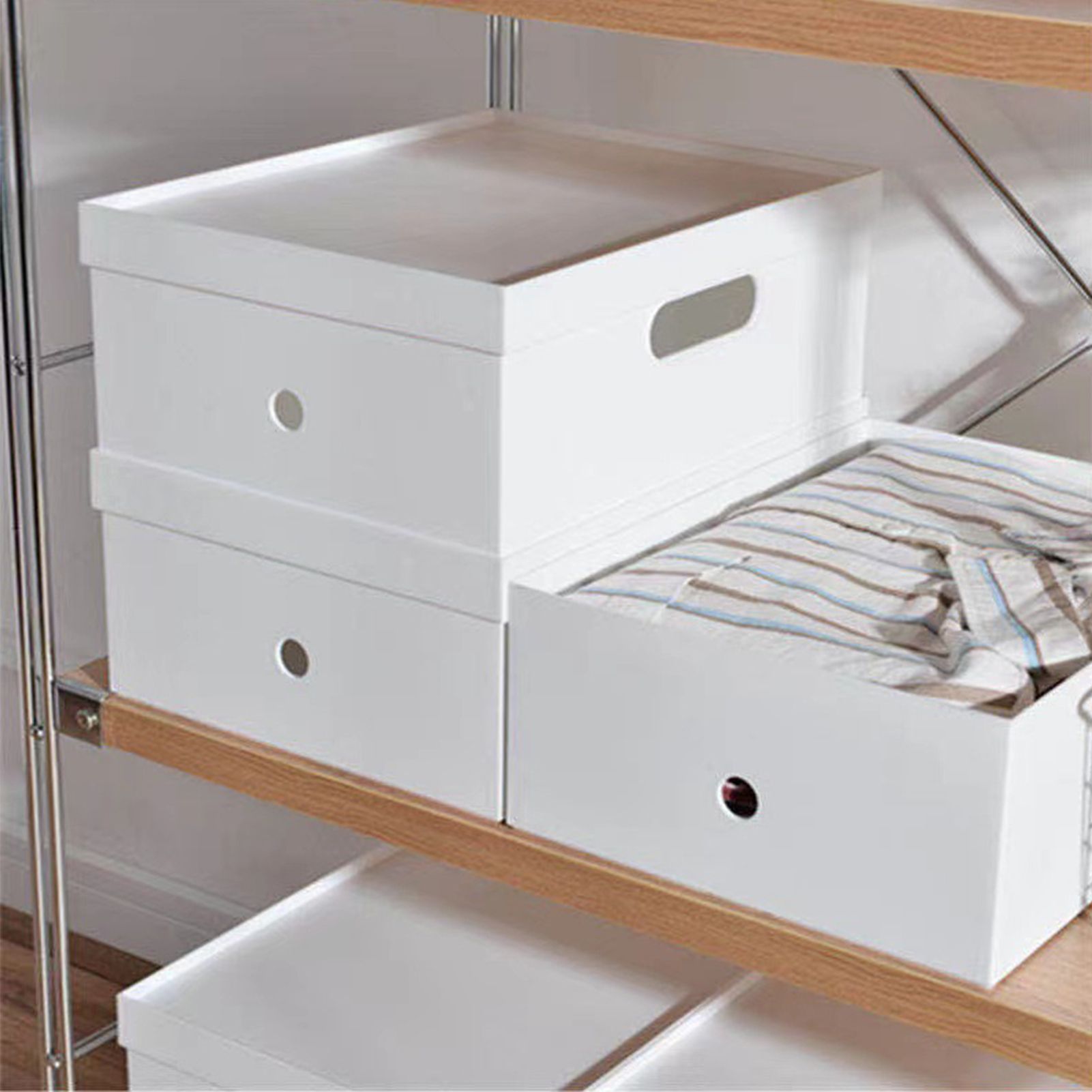 File Organizer Box Plastic Multifunctional with Dual Handles Storage Box for view 9
