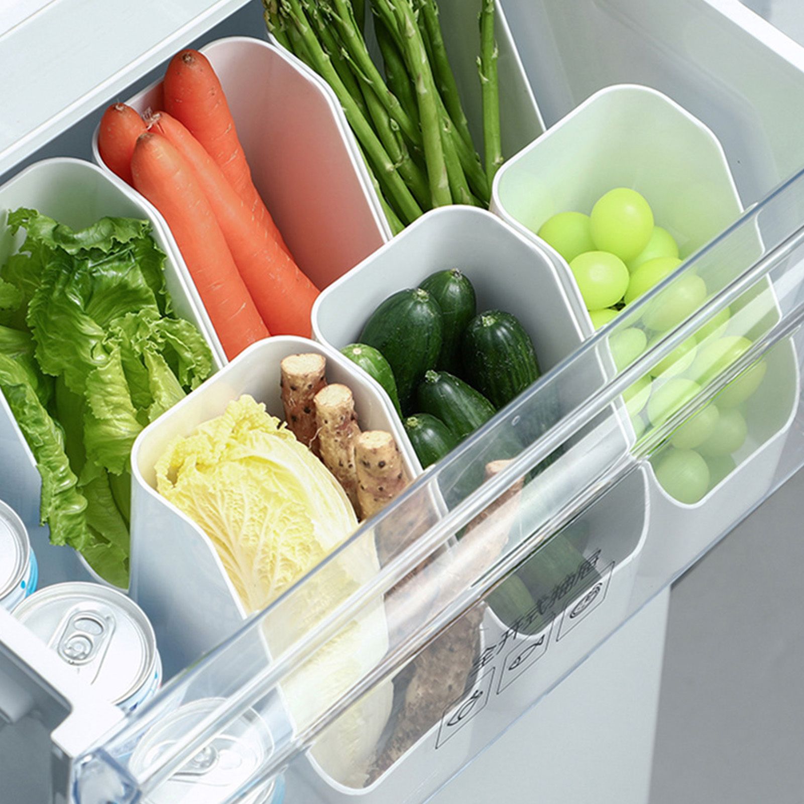 Open Front Storage Box Multifunctional Desktop Organizer Fridge Container for view 9