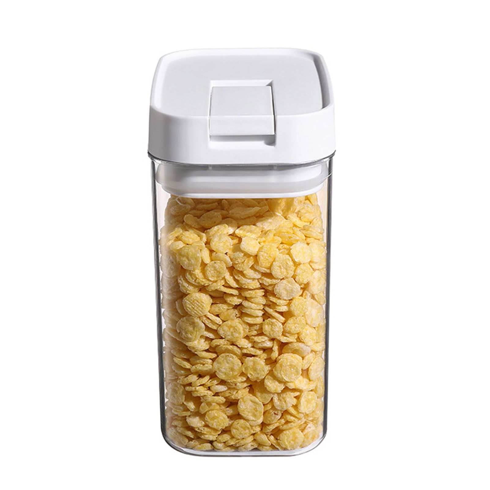 Airtight Food Storage Container 800ml Plastic Clear Stackable Sealed Dry Food — image 1