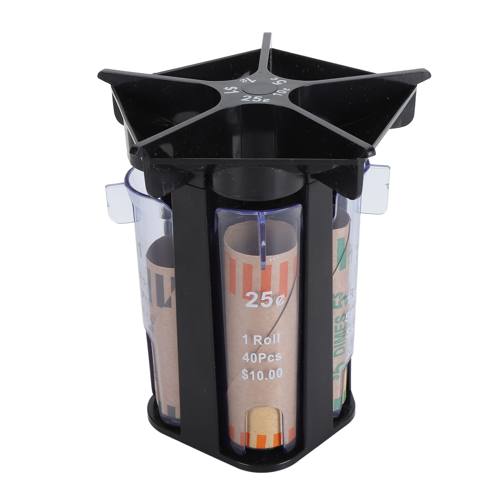 Coin Counter Coin Sorter Tube ABS 5 in 1 Coin Organizer Change Counter Holder view 6