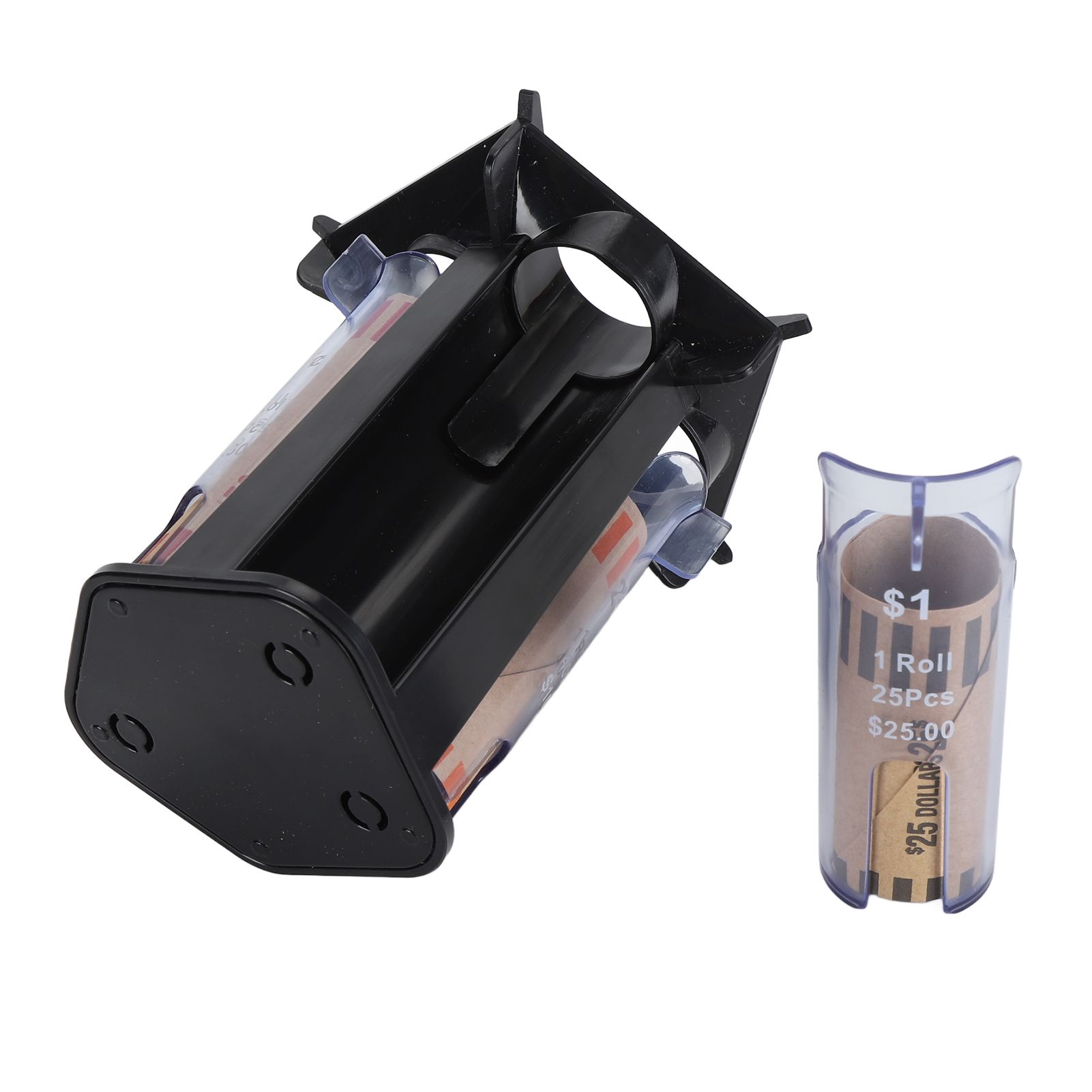 Coin Counter Coin Sorter Tube ABS 5 in 1 Coin Organizer Change Counter Holder view 7