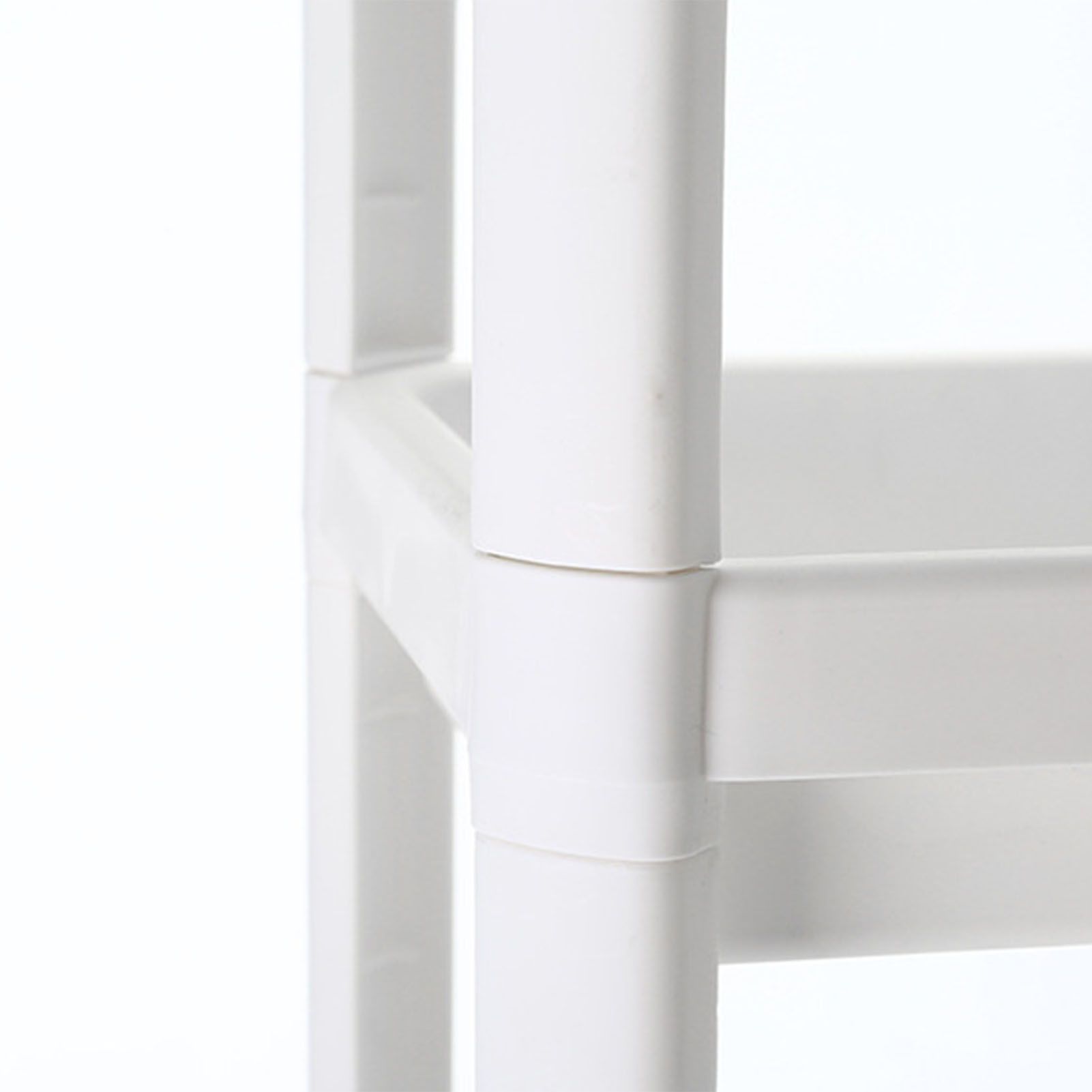 2 Tier Bathroom Floor Storage Shelf with Drain Hole Multifunction Stable Space view 7