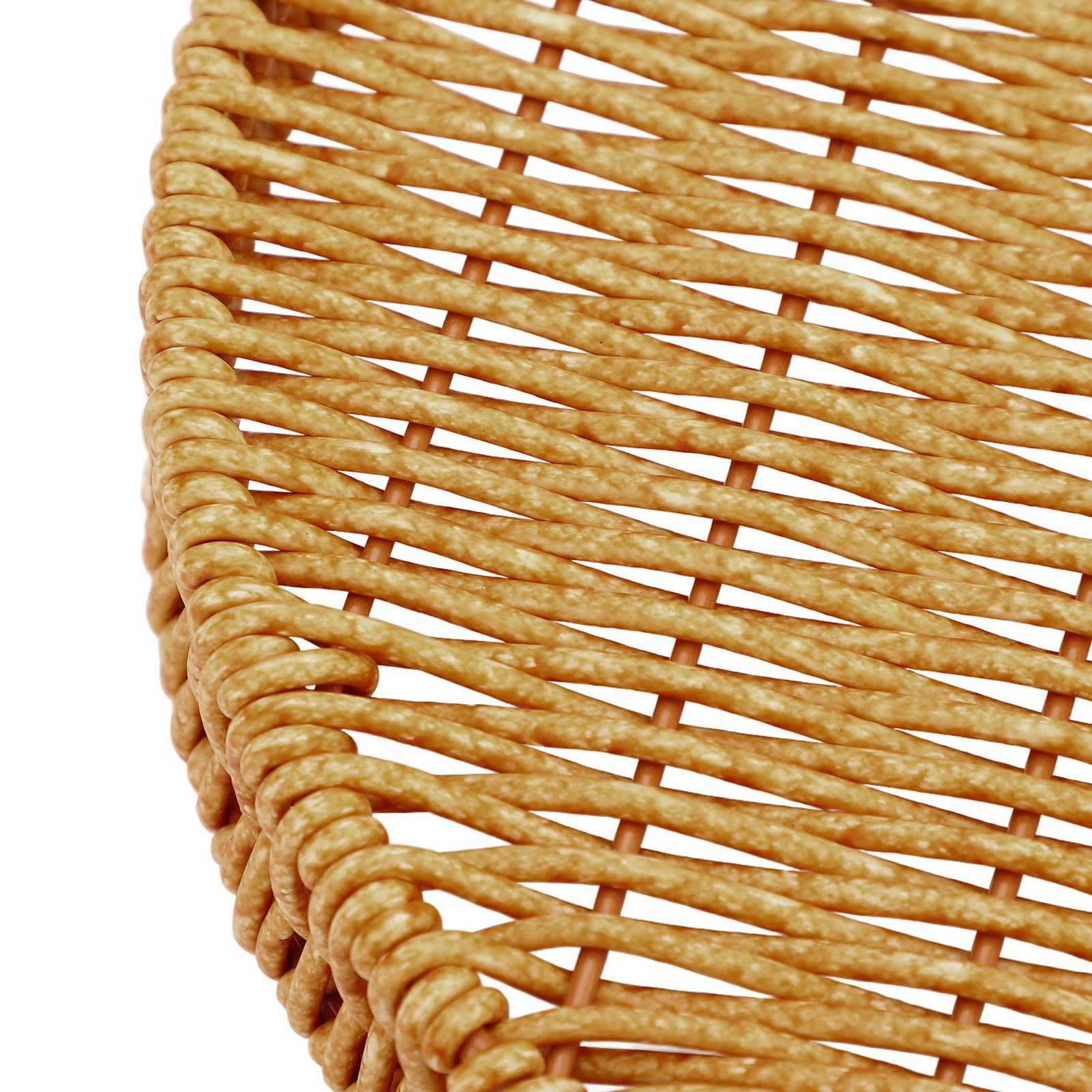 Woven Serving Tray Decorative Multipurpose Round Serving Basket with Dual view 5
