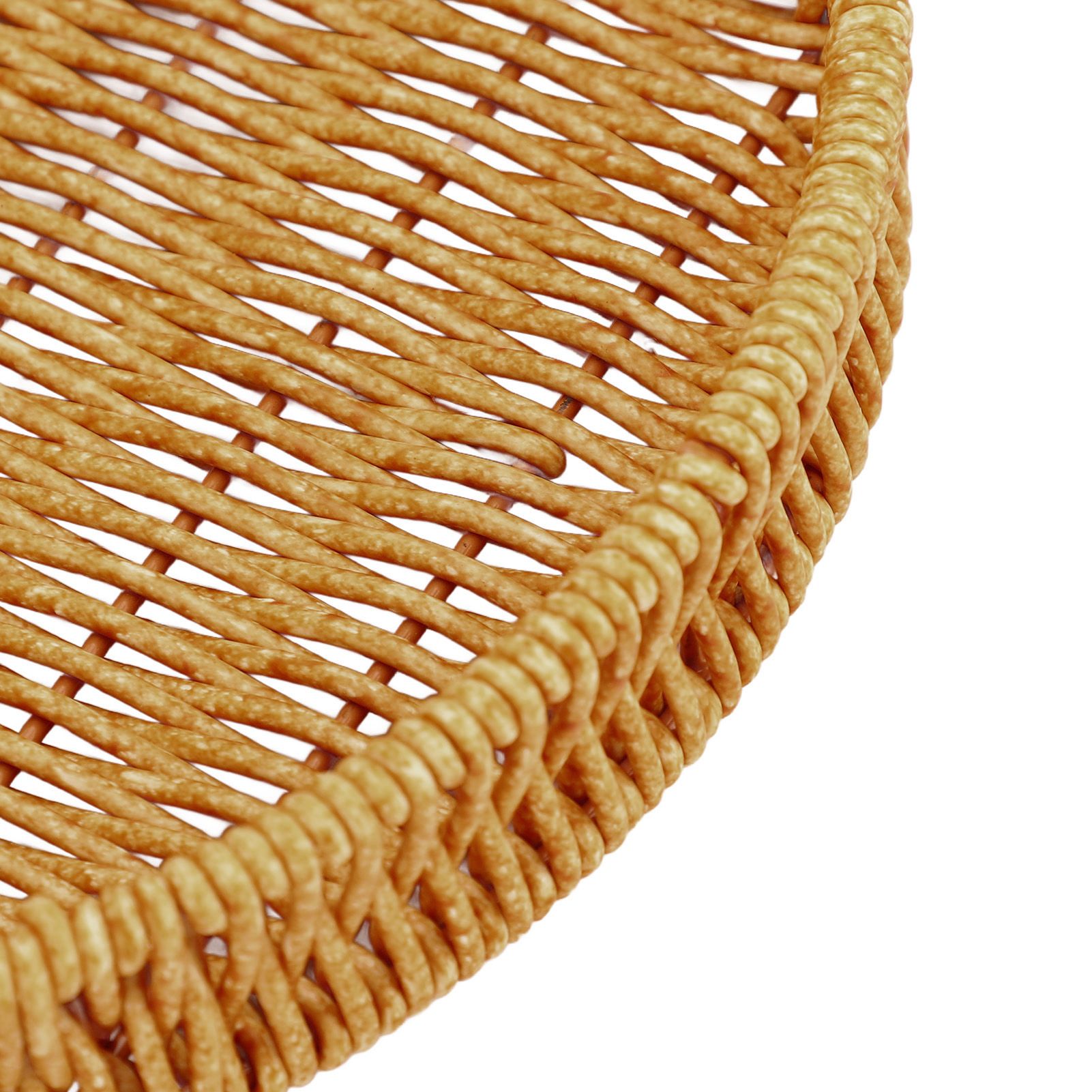 Woven Serving Tray Decorative Multipurpose Round Serving Basket with Dual view 7