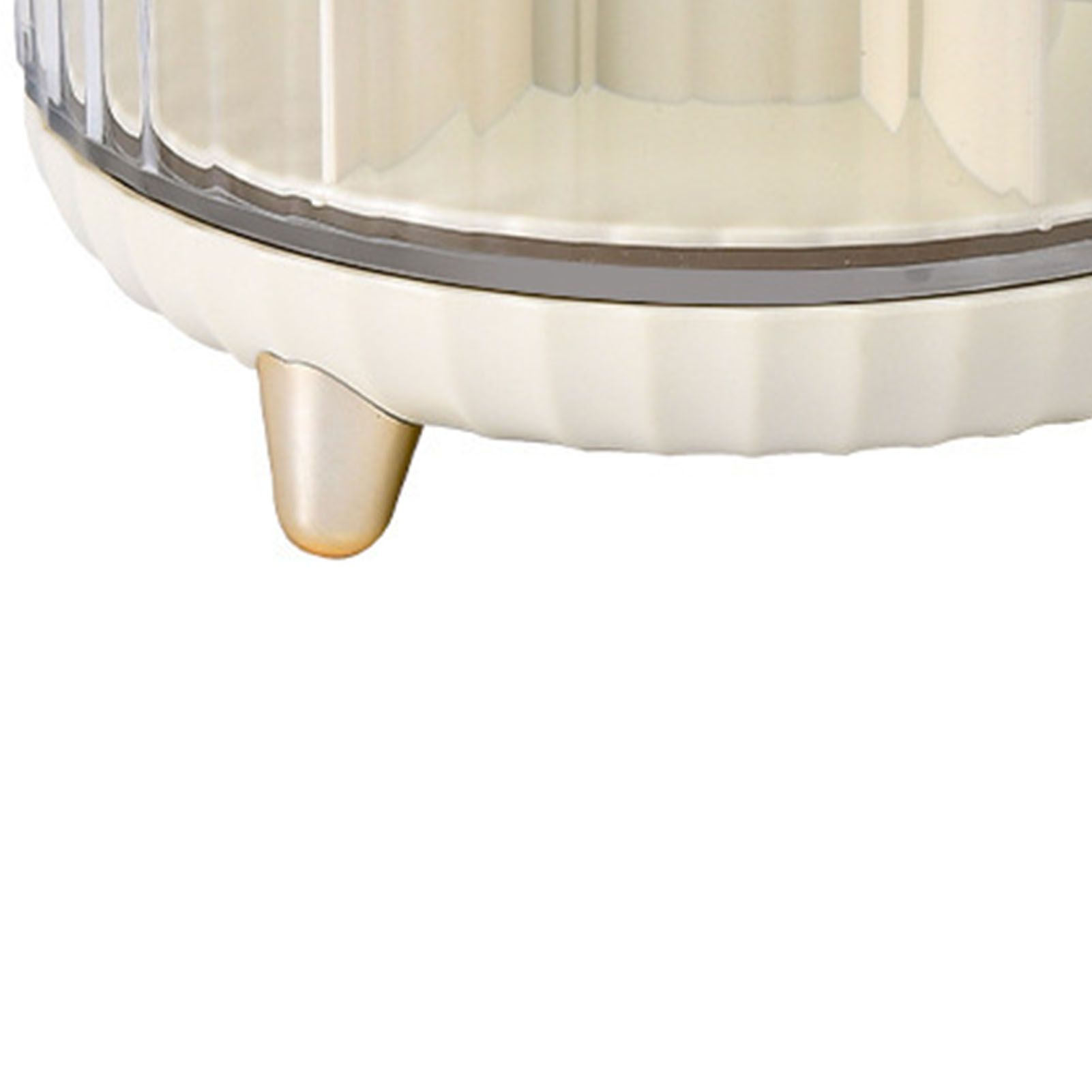 Makeup Brush Storage Organizer Rotating Cosmetic Brush Holder Clear Desk view 7
