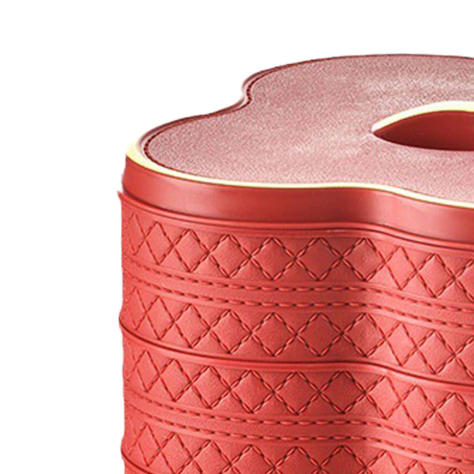 PU Leather Three Layer Tray Dust Prevention Nut Candy Container Snack view 2