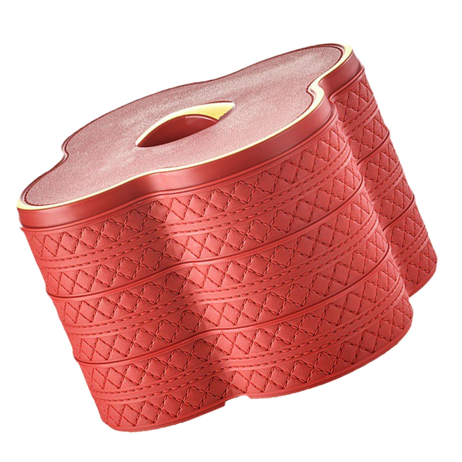 PU Leather Three Layer Tray Dust Prevention Nut Candy Container Snack view 4