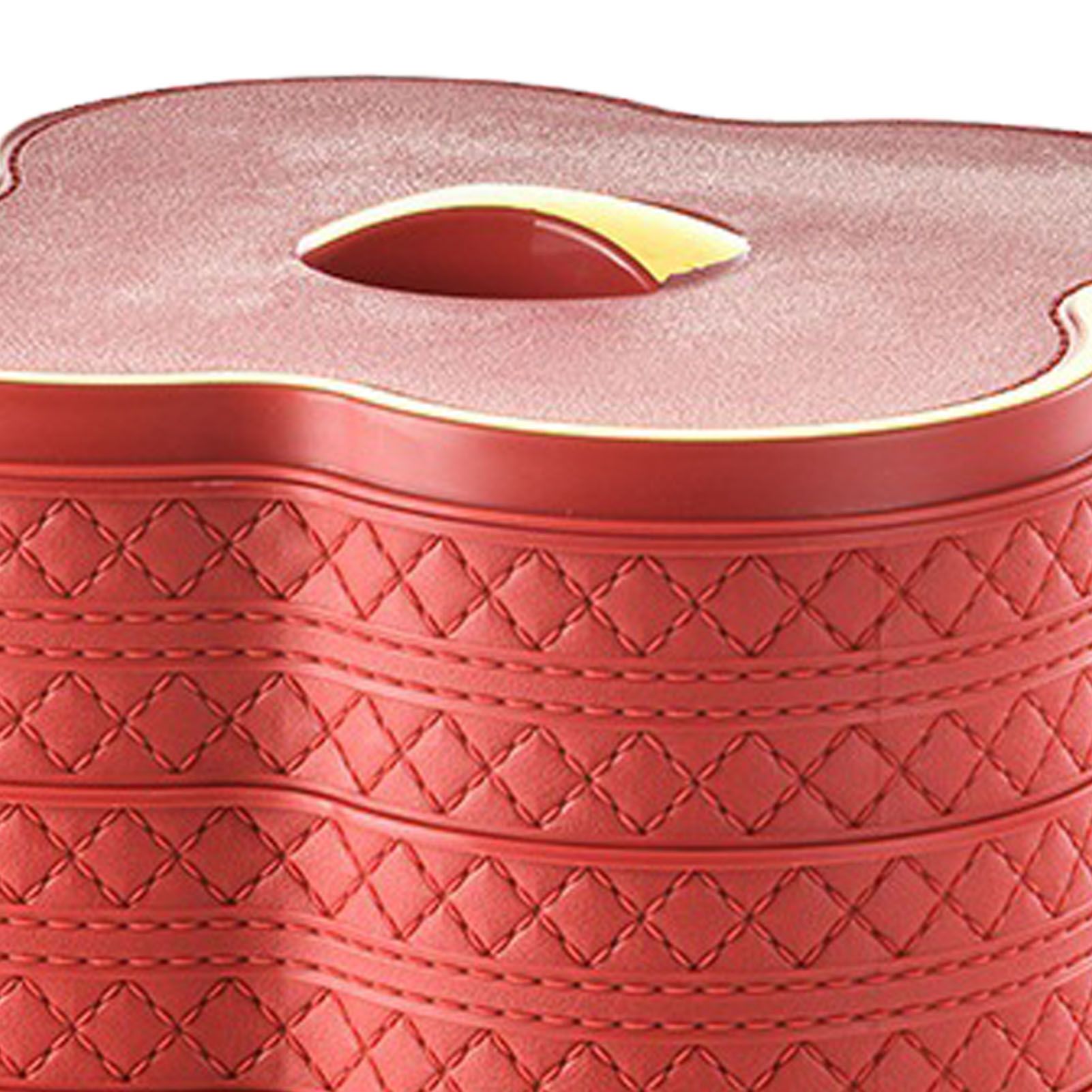 PU Leather Three Layer Tray Dust Prevention Nut Candy Container Snack view 7