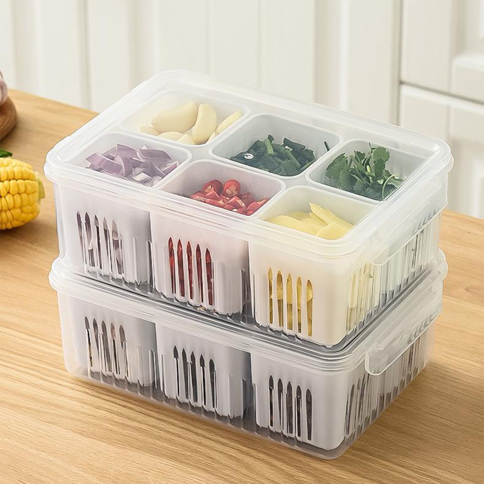 Chopped Green Onion Crisper Multipurpose Large Capacity Refrigerator Food view 8
