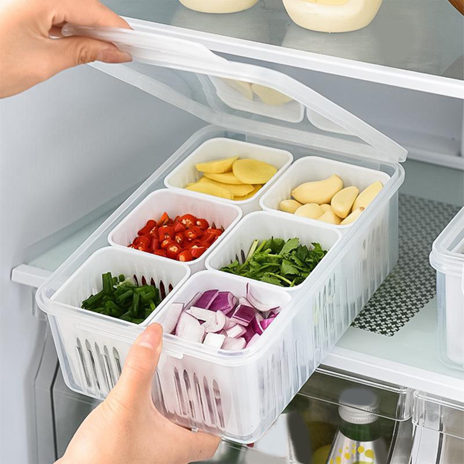 Chopped Green Onion Crisper Multipurpose Large Capacity Refrigerator Food view 9