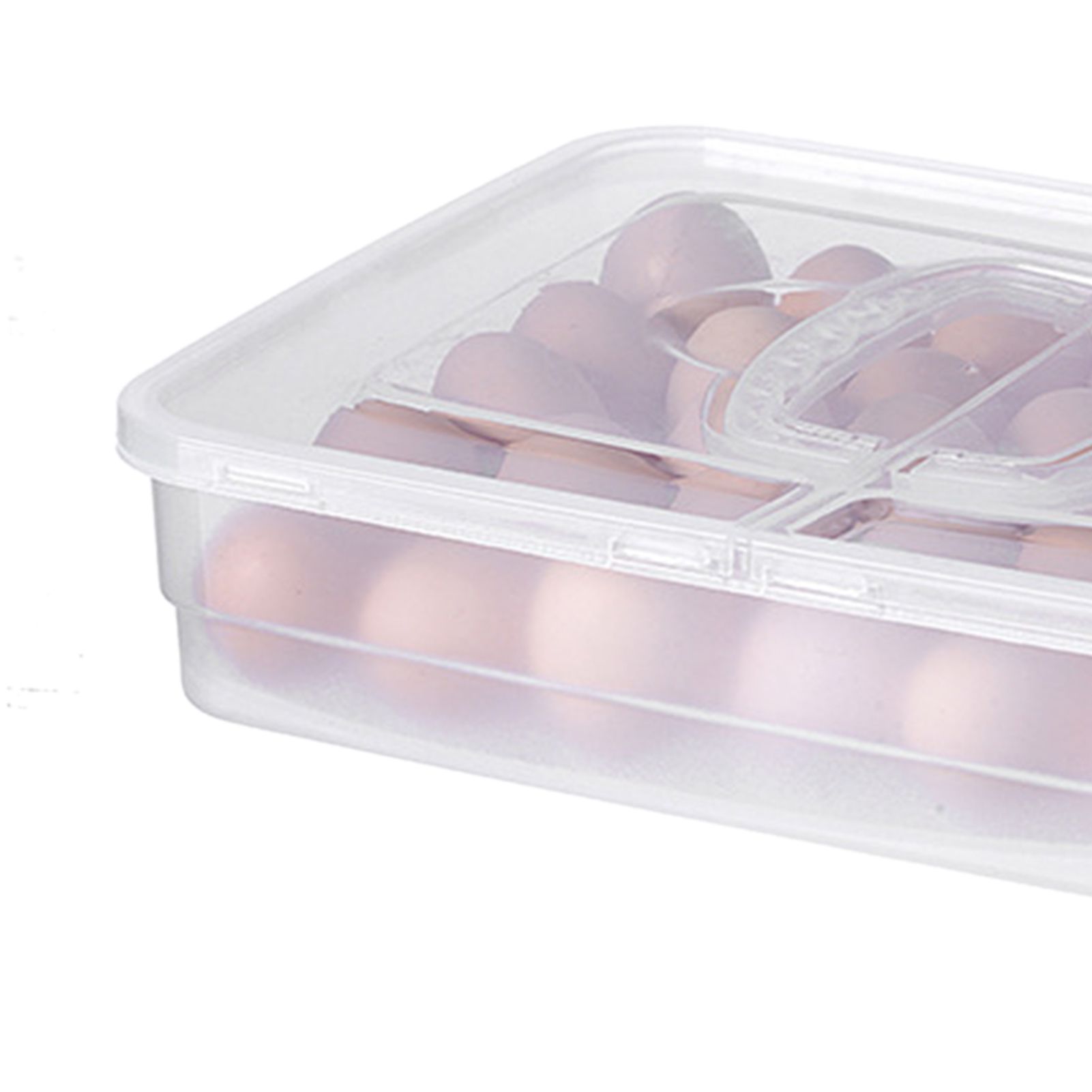 Portable Egg Storage Box 34 Grids Plastic Egg Storage Carrier with Handle for view 7