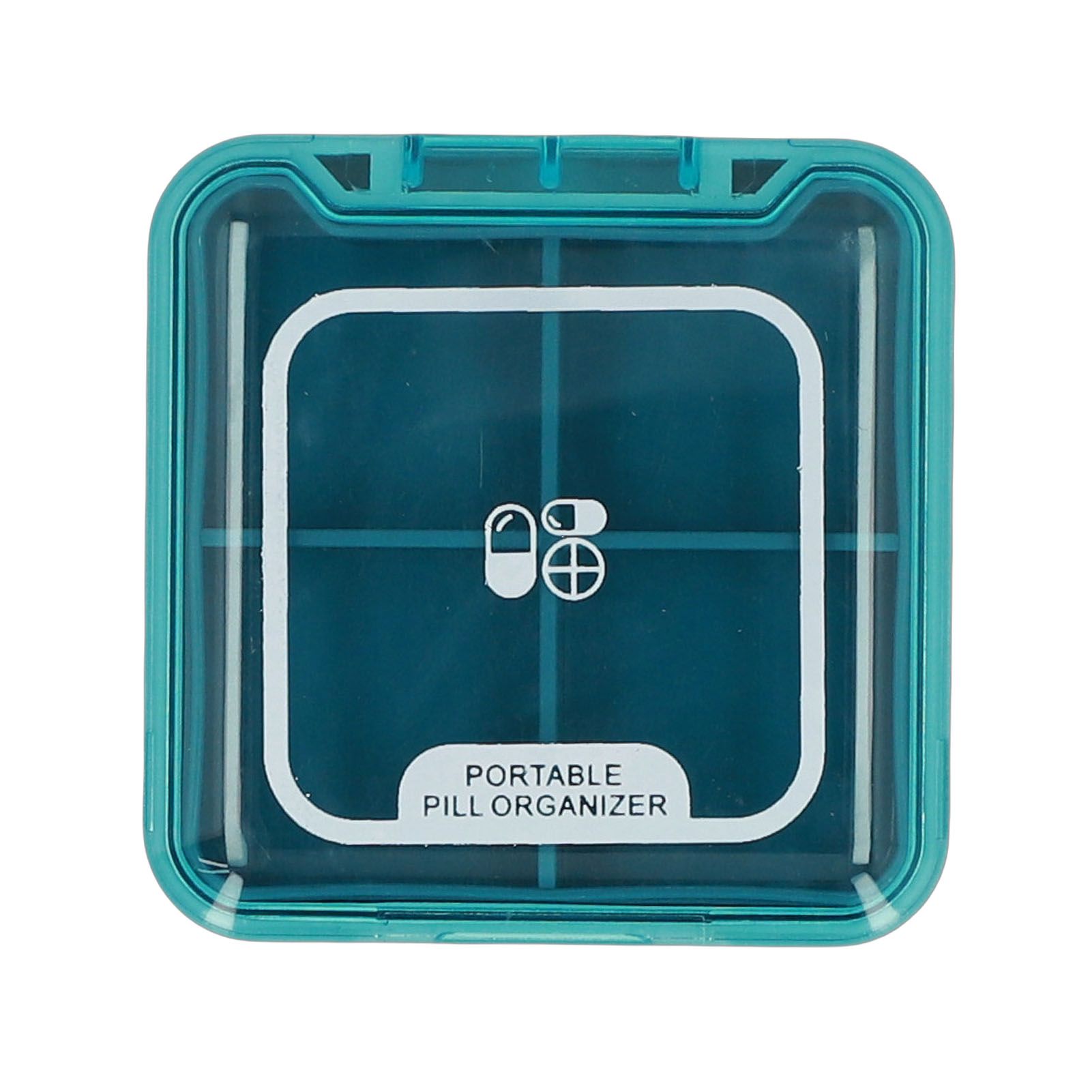 Portable Medicine Box Organizer Small Storage Case for Travel Blue view 10